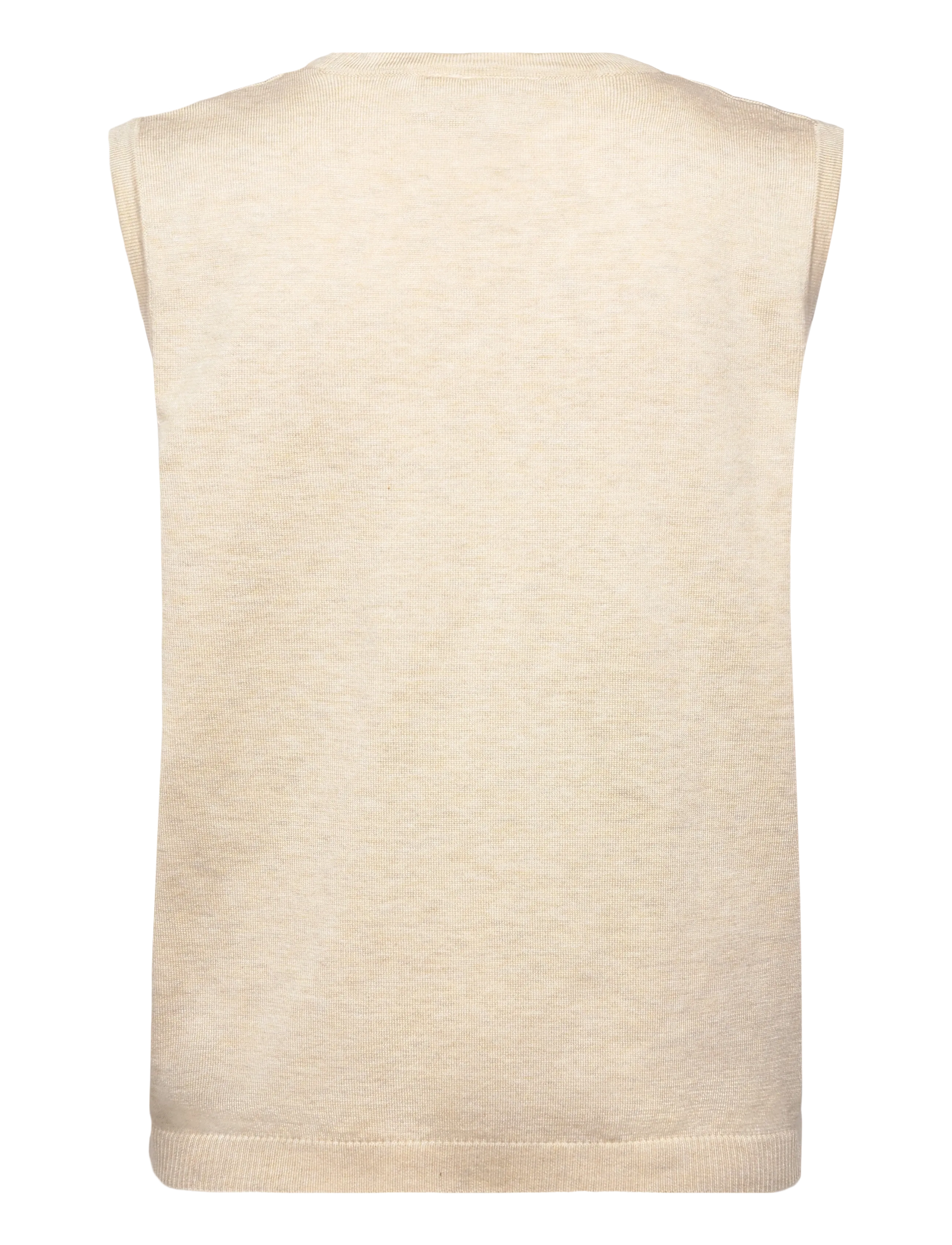 Saint Tropez - MilaSZ Vest - knitted vests - brown rice melange - 1
