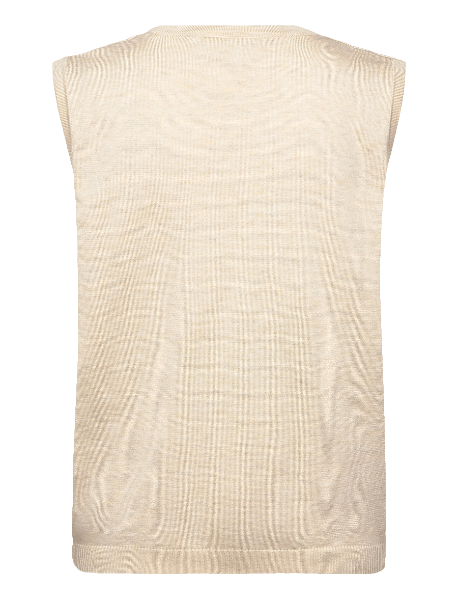 Saint Tropez - MilaSZ Vest - strikveste - brown rice melange - 1