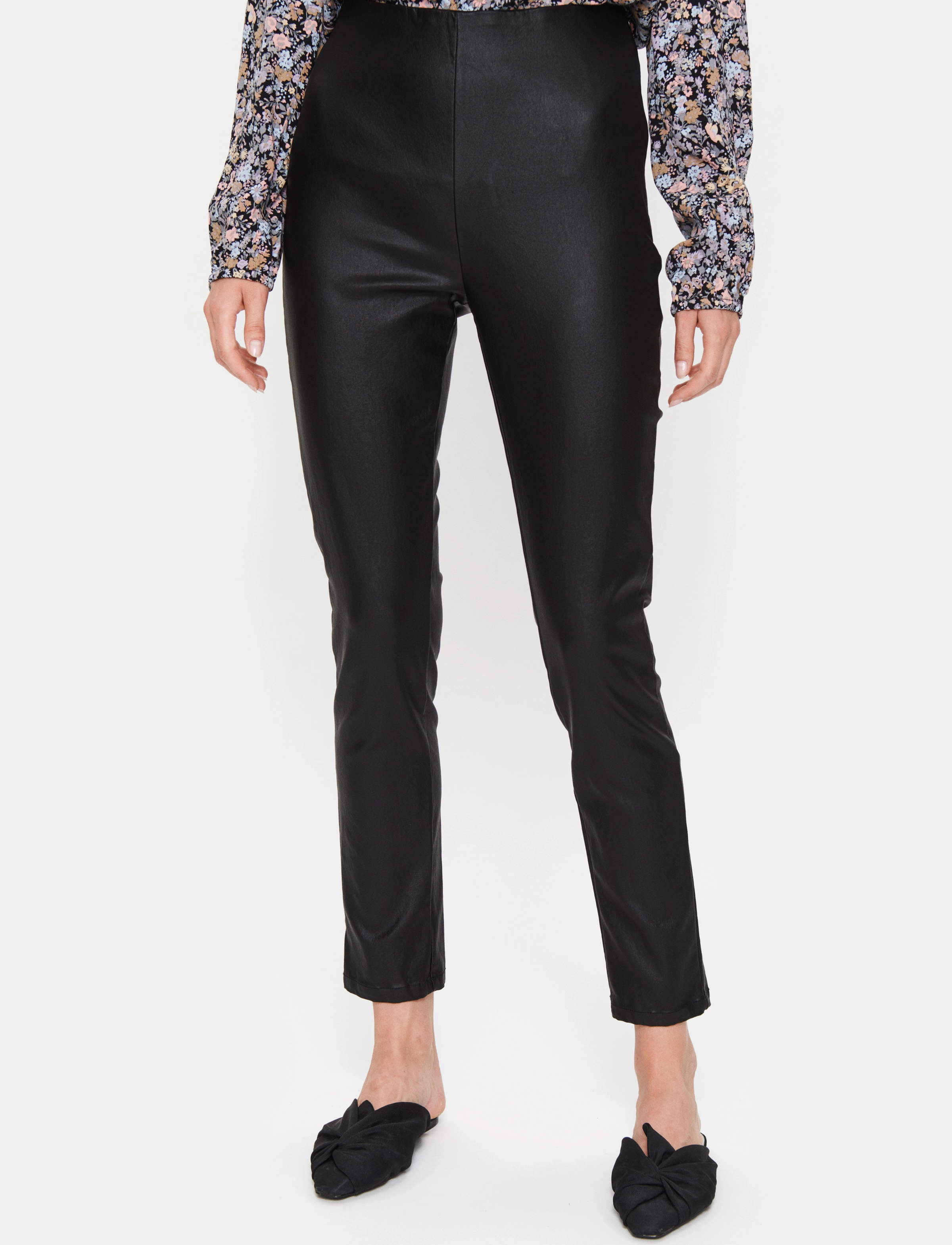 Saint Tropez Joridsz Leggings, S, Trousers, Schwarz - Leather Leggings-trousers, Frauen