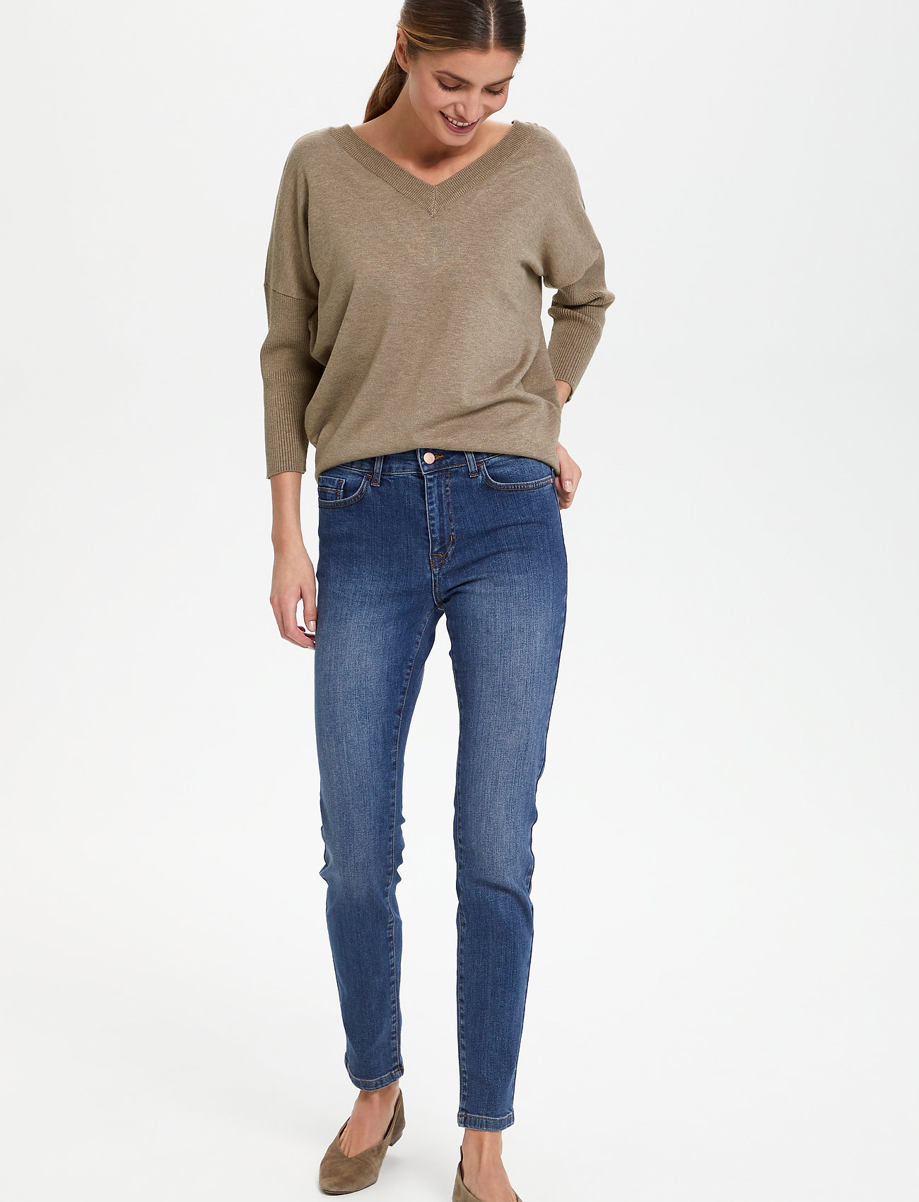 Saint Tropez - KilaSZ V-Neck Pullover - atmos melange - 3