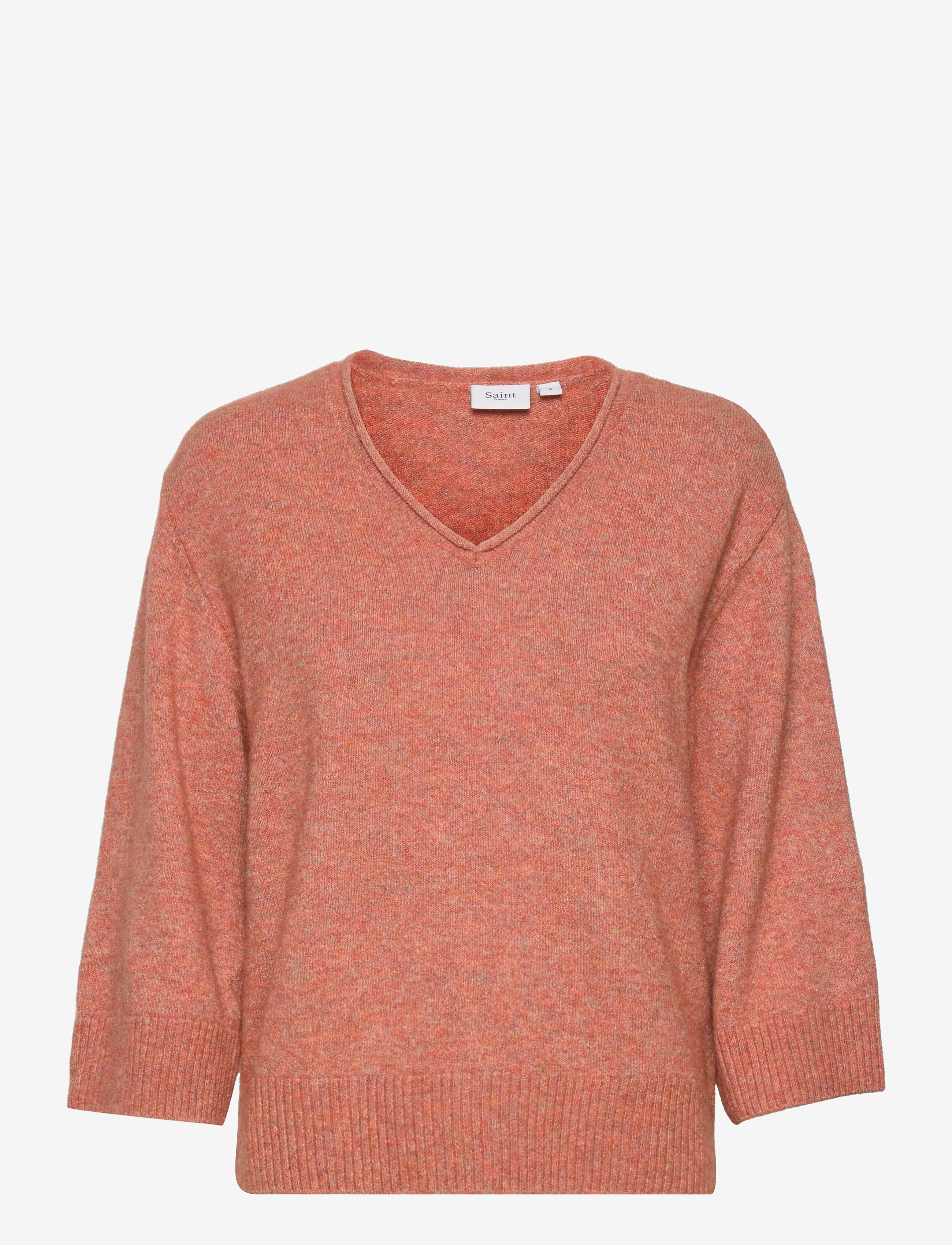 Saint Tropez KokoSZ Pullover - Saint Tropez - CEDAR WOOD MELANGE / coral