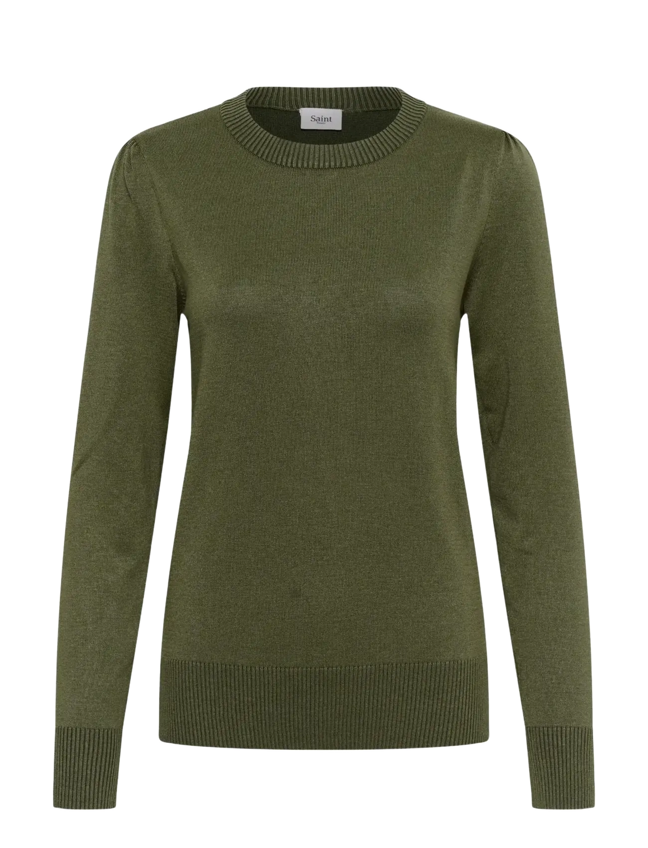 Saint Tropez MilaSZ Pullover - Kleidung - FOUR LEAF CLOVER MELANGE / green