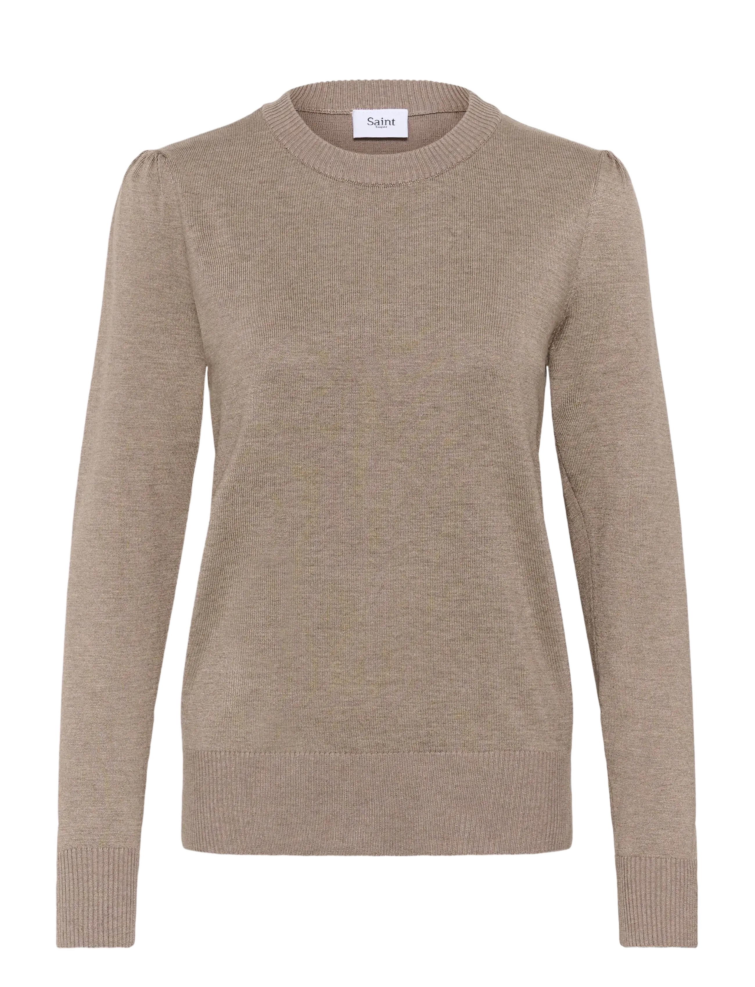 Saint Tropez MilaSZ Pullover - Clothing - ATMOS MELANGE / beige