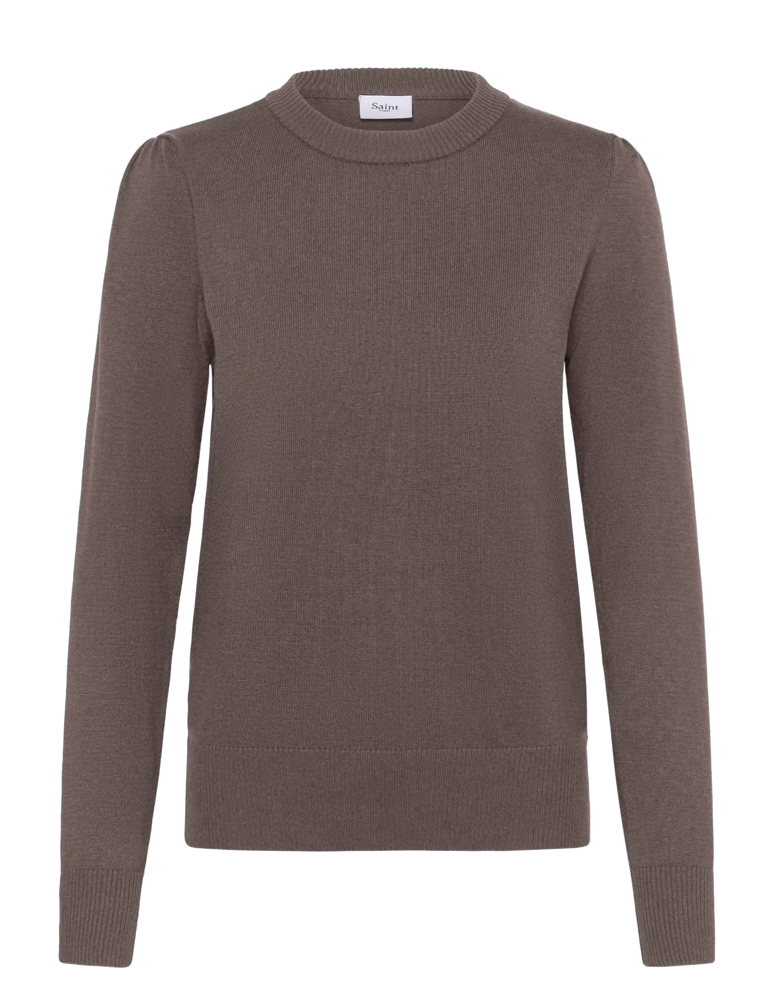 Saint Tropez MilaSZ Pullover - Jumpers - MINK MELANGE / brown