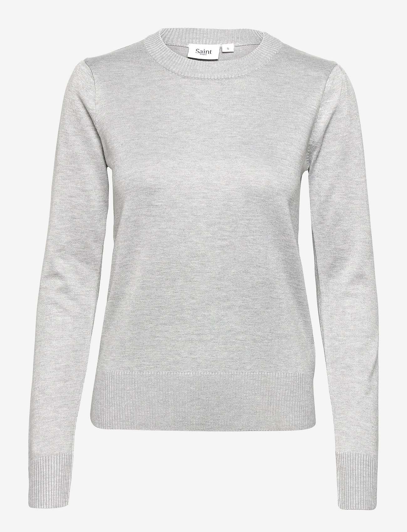 Saint Tropez - MilaSZ Pullover - stickade tröjor - pearl grey mel - 1