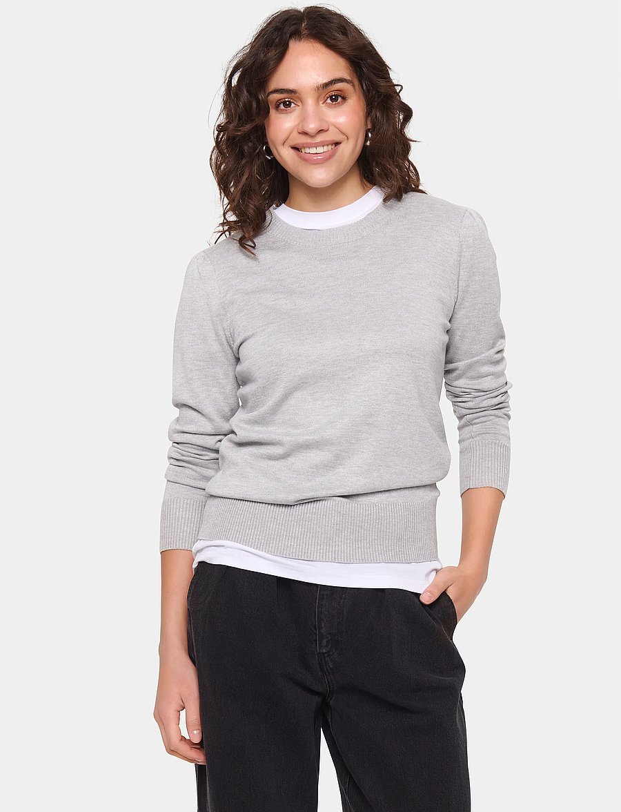 Saint Tropez - MilaSZ Pullover - pullover - pearl grey mel - 0