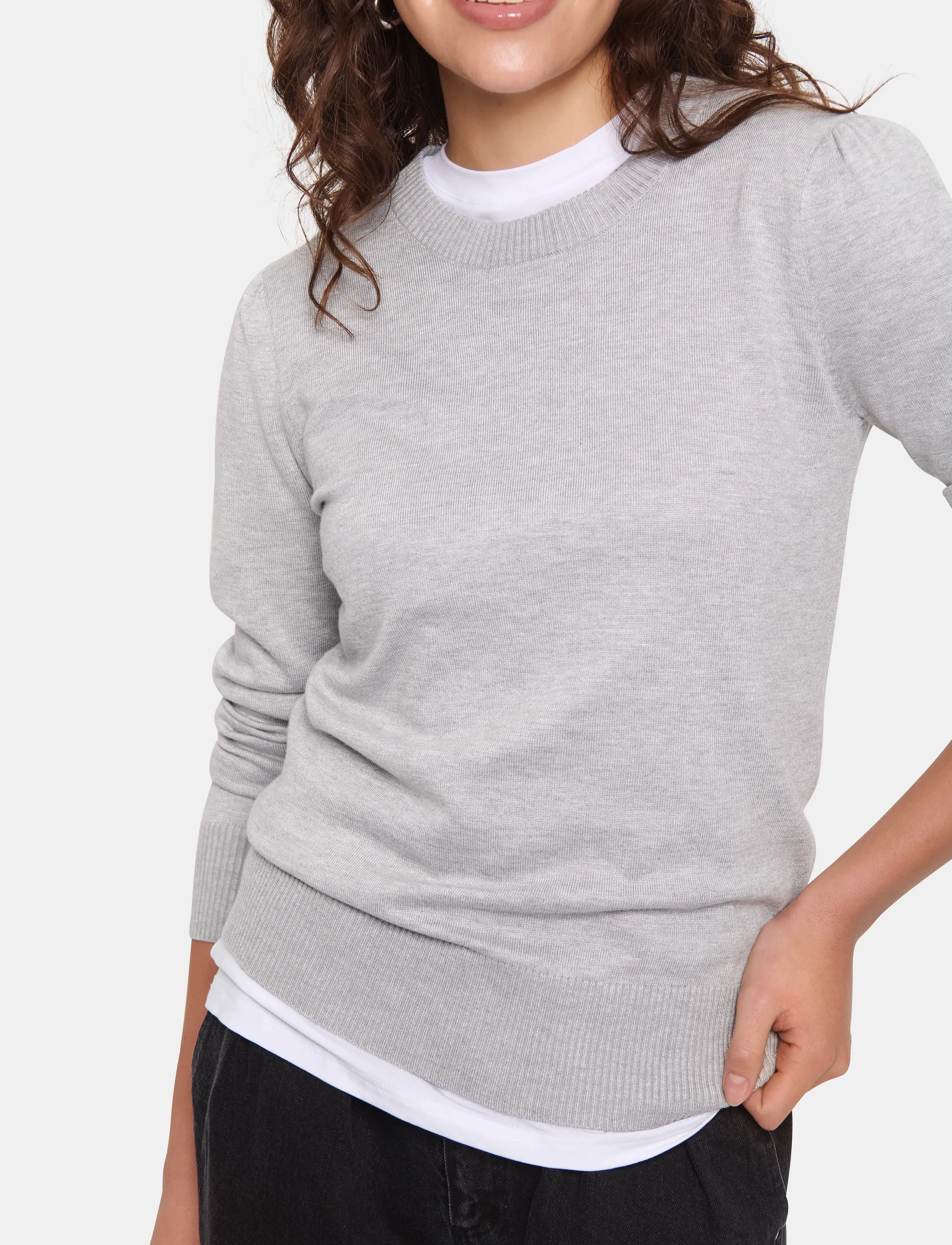 Saint Tropez - MilaSZ Pullover - madalaimad hinnad - pearl grey mel - 5