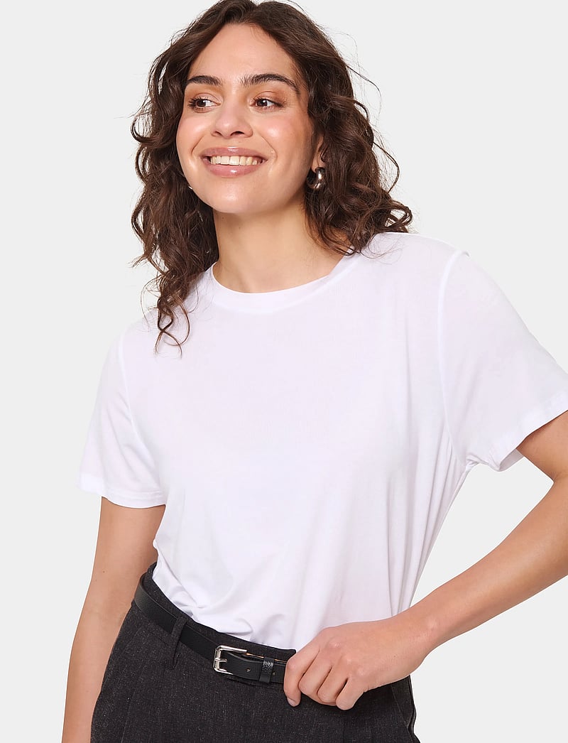 Saint Tropez - AdeliaSZ Regular T-Shirt - marškinėliai - bright white - 5