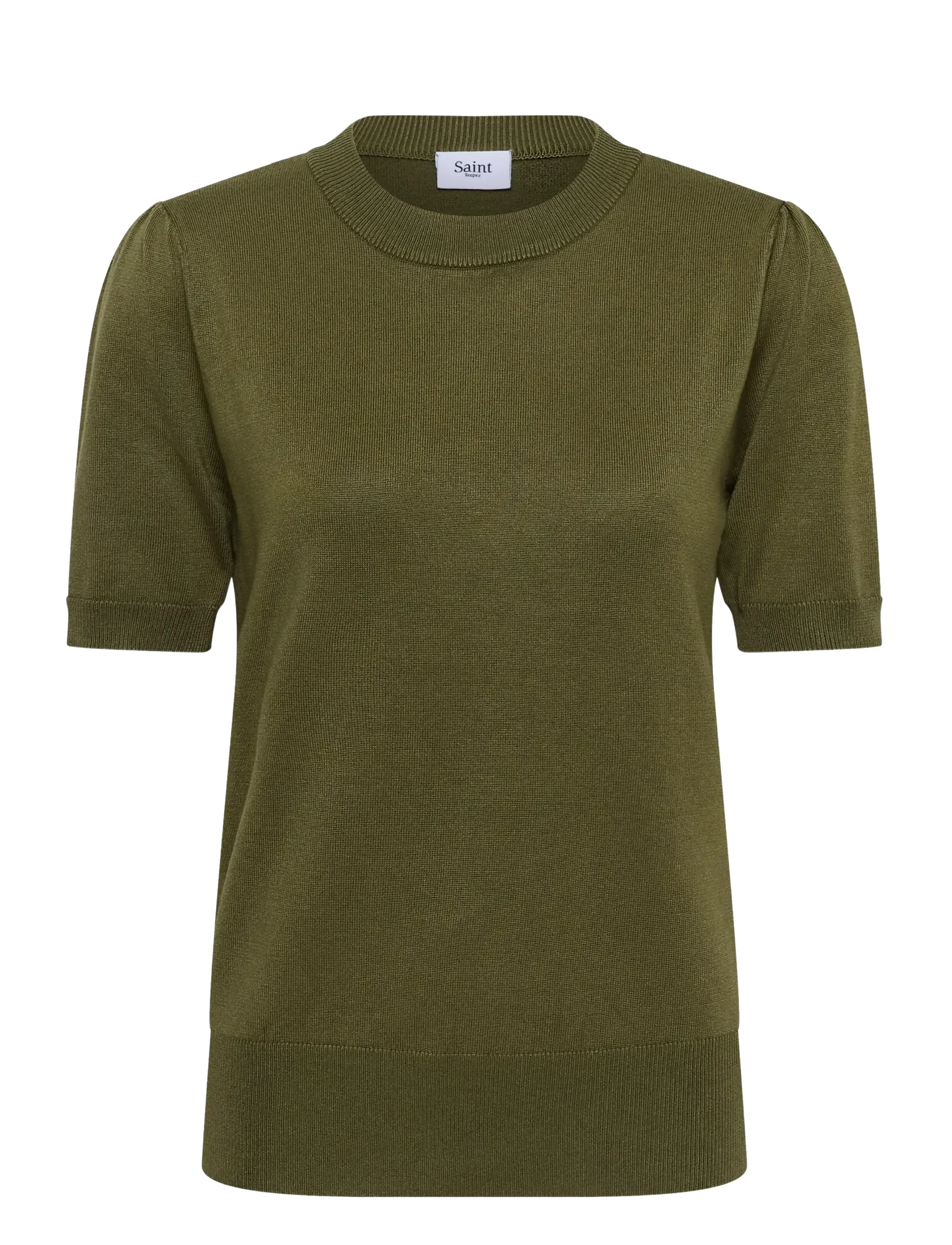 Saint Tropez MilaSZ SS Pullover - Kleidung - FOUR LEAF CLOVER MELANGE / green