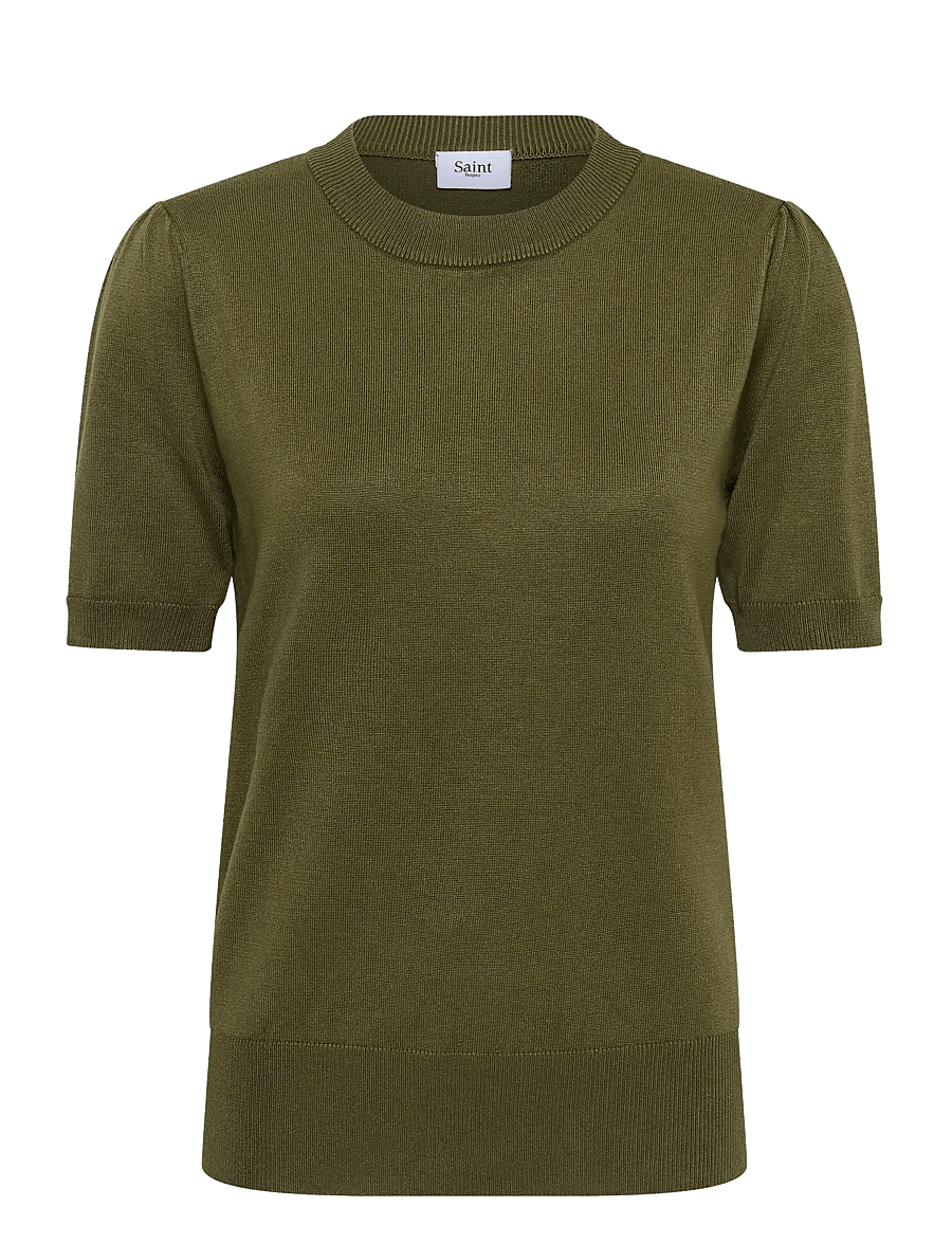 Saint Tropez - MilaSZ SS Pullover - striktrøjer - four leaf clover melange - 1