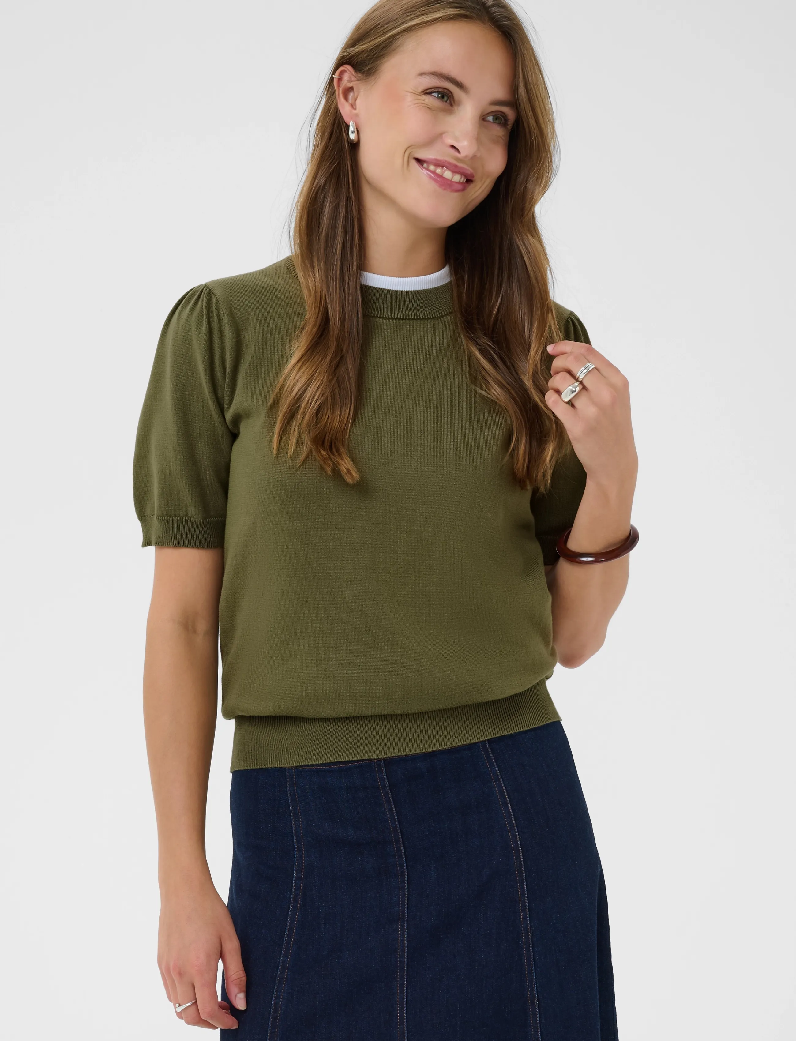Saint Tropez - MilaSZ SS Pullover - jumpers - four leaf clover melange - 3