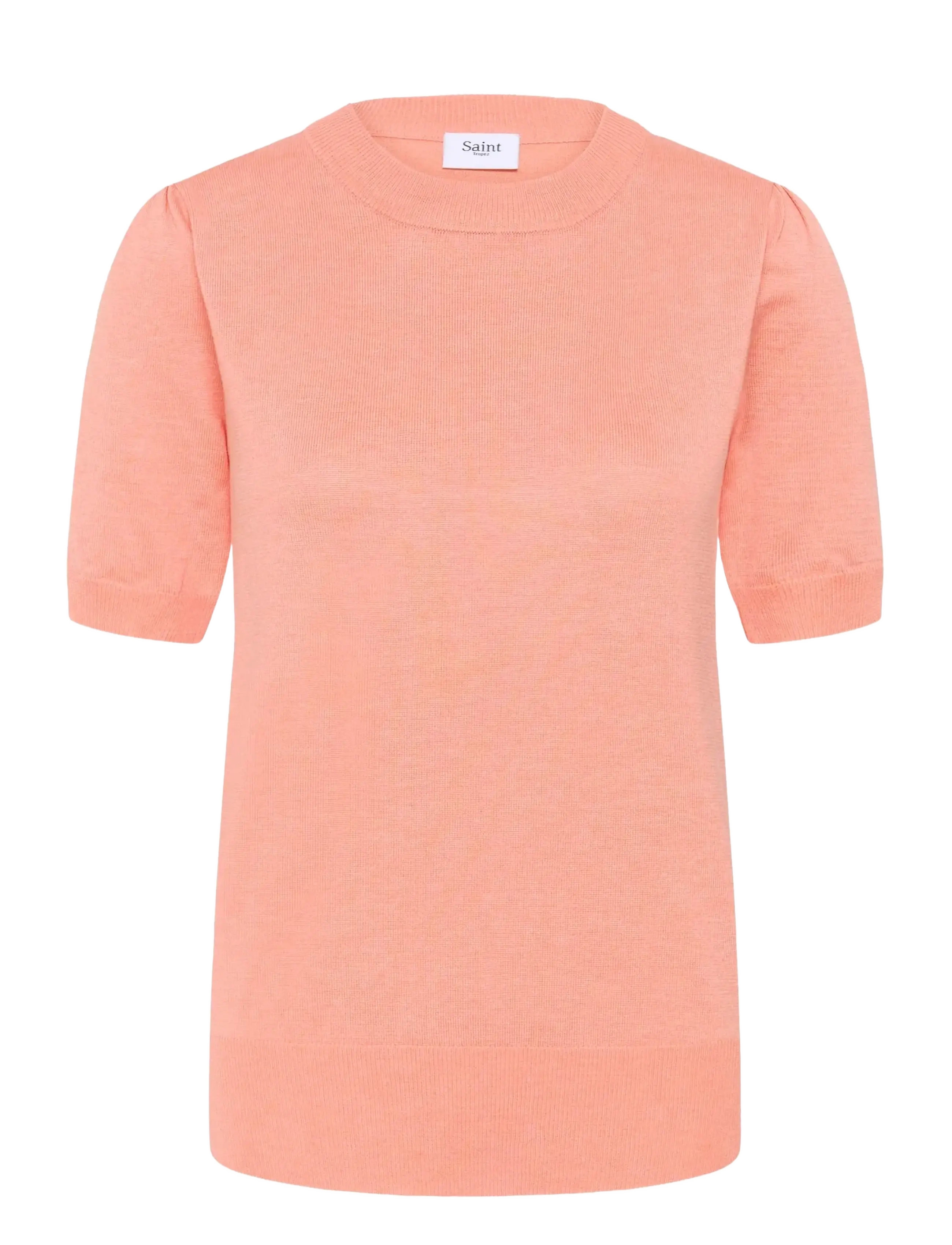 Saint Tropez MilaSZ SS Pullover - Neuheiten - BLOOMING DAHLIA MELANGE / coral
