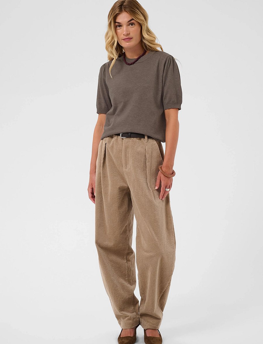 Saint Tropez - MilaSZ SS Pullover - striktrøjer - mink melange - 0