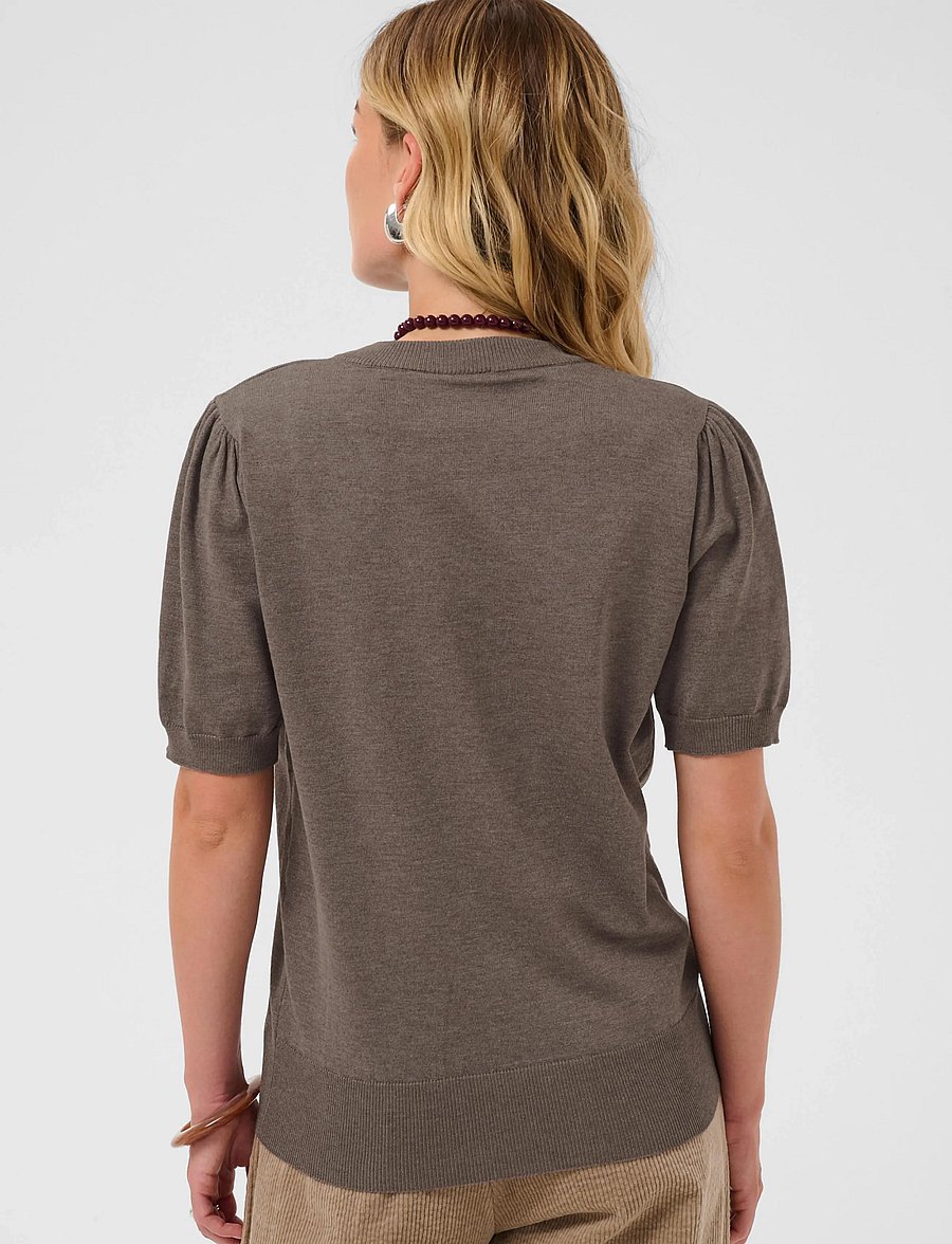 Saint Tropez - MilaSZ SS Pullover - striktrøjer - mink melange - 3