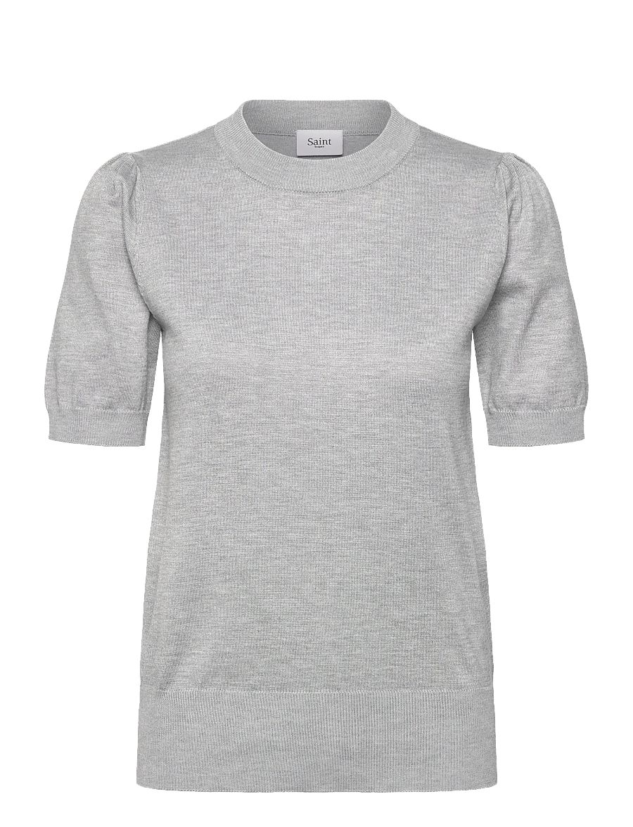 Saint Tropez - MilaSZ SS Pullover - kampsunid - pearl grey mel - 1
