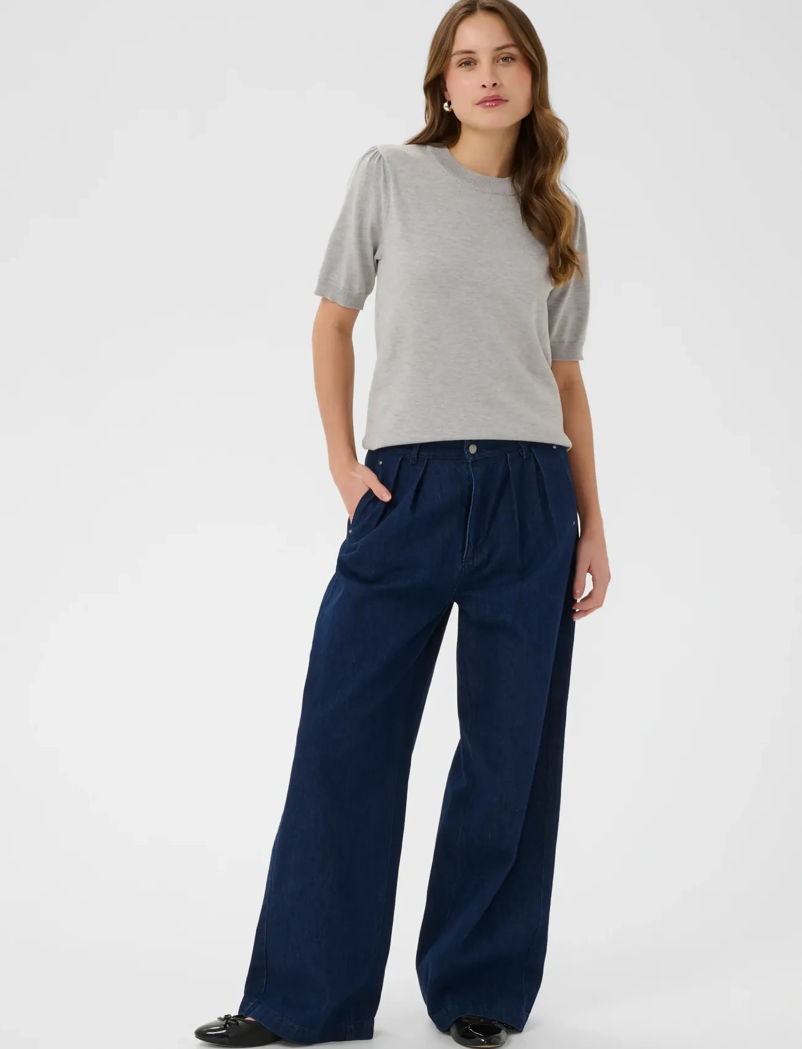 Saint Tropez MilaSZ SS Pullover - Saint Tropez - PEARL GREY MEL / grey