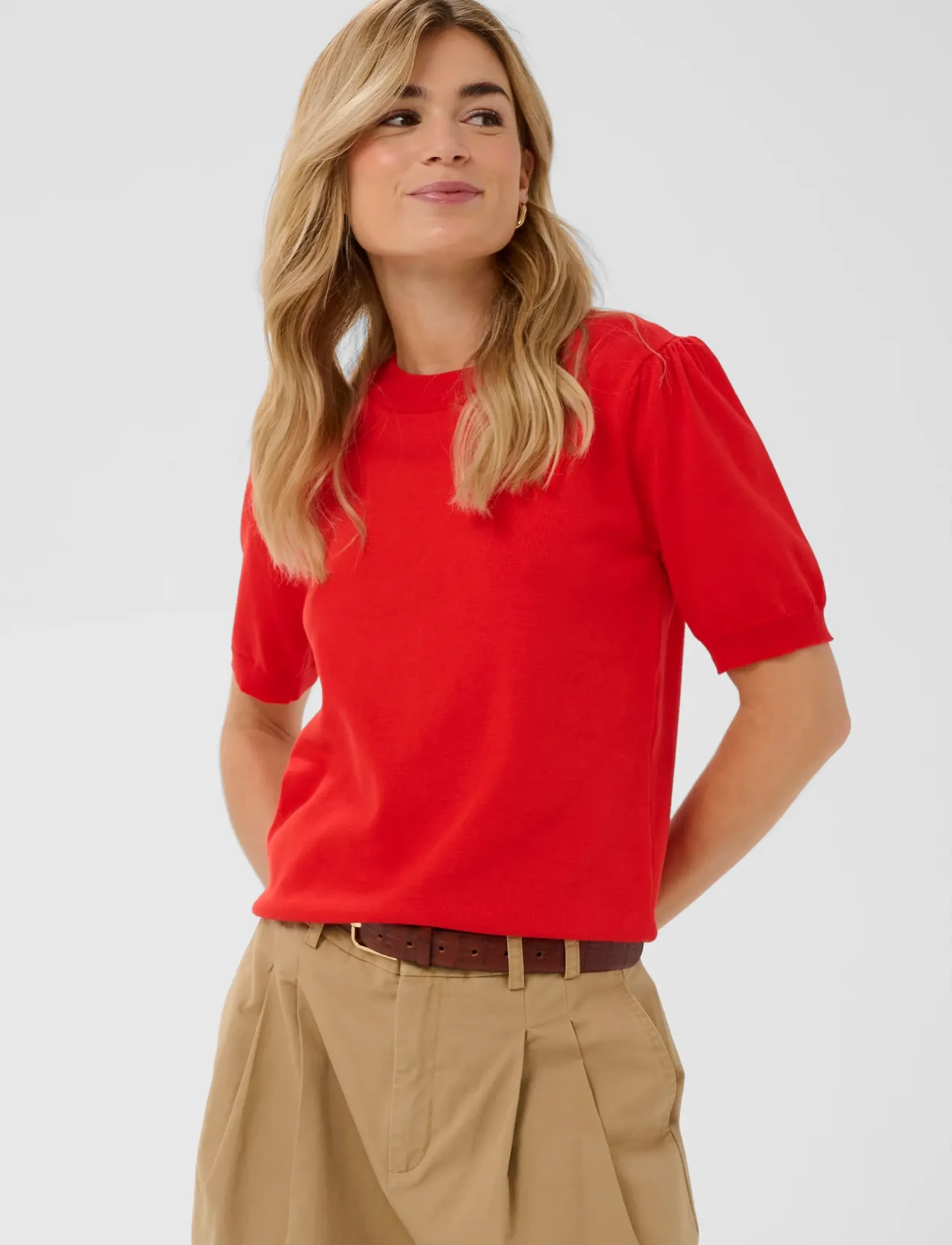 Saint Tropez MilaSZ SS Pullover - Saint Tropez - VALIANT POPPY / red