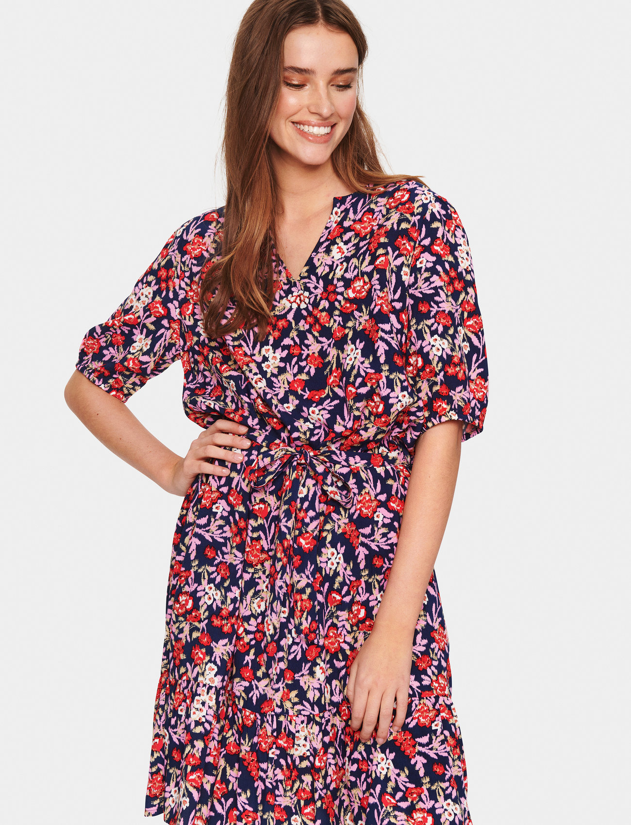 Saint Tropez - LoveenSZ Dress - shirt dresses - hibiscus backyard floral - 0