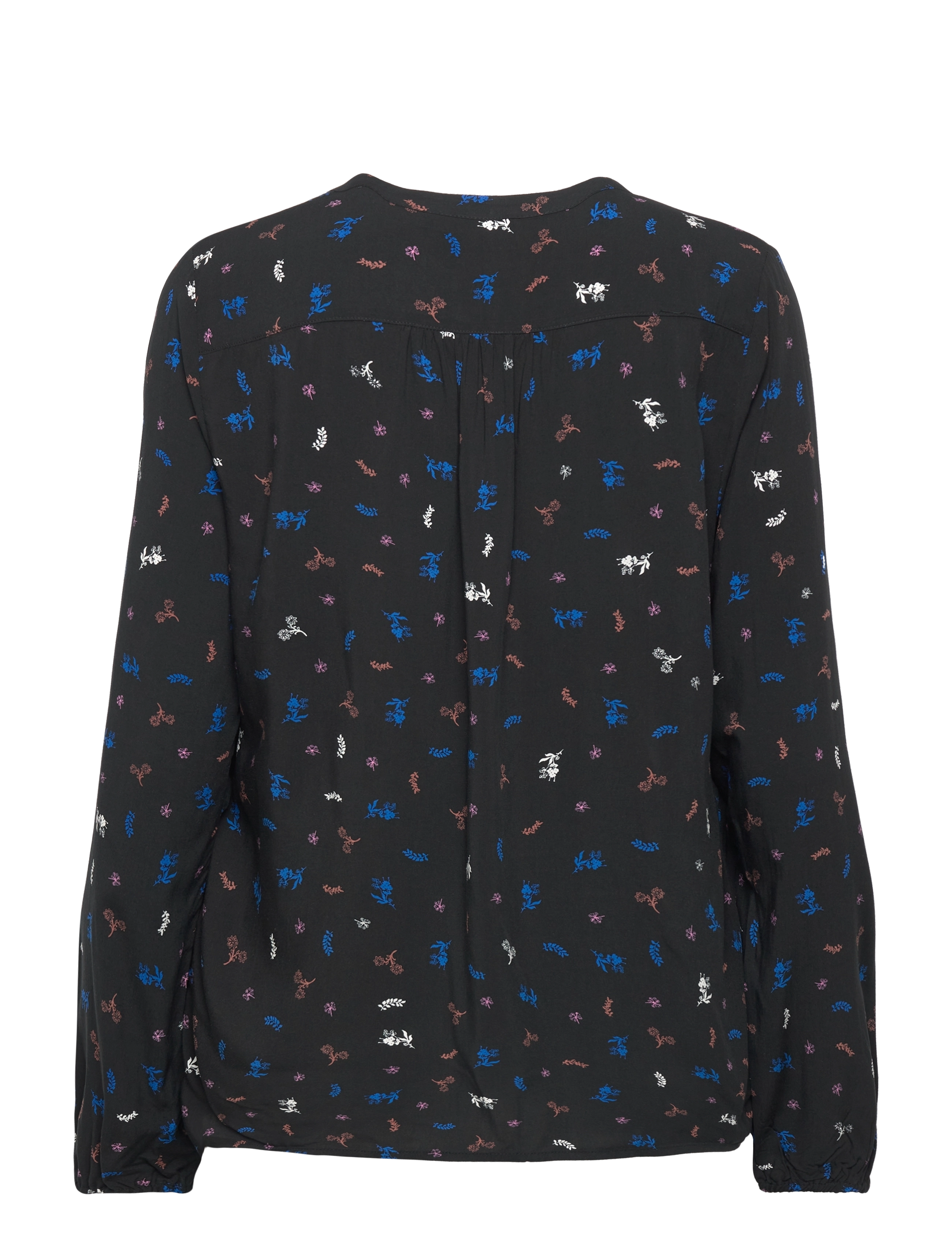 Saint Tropez - EdaSZ Shirt - langærmede bluser - black ditsy blooms - 2