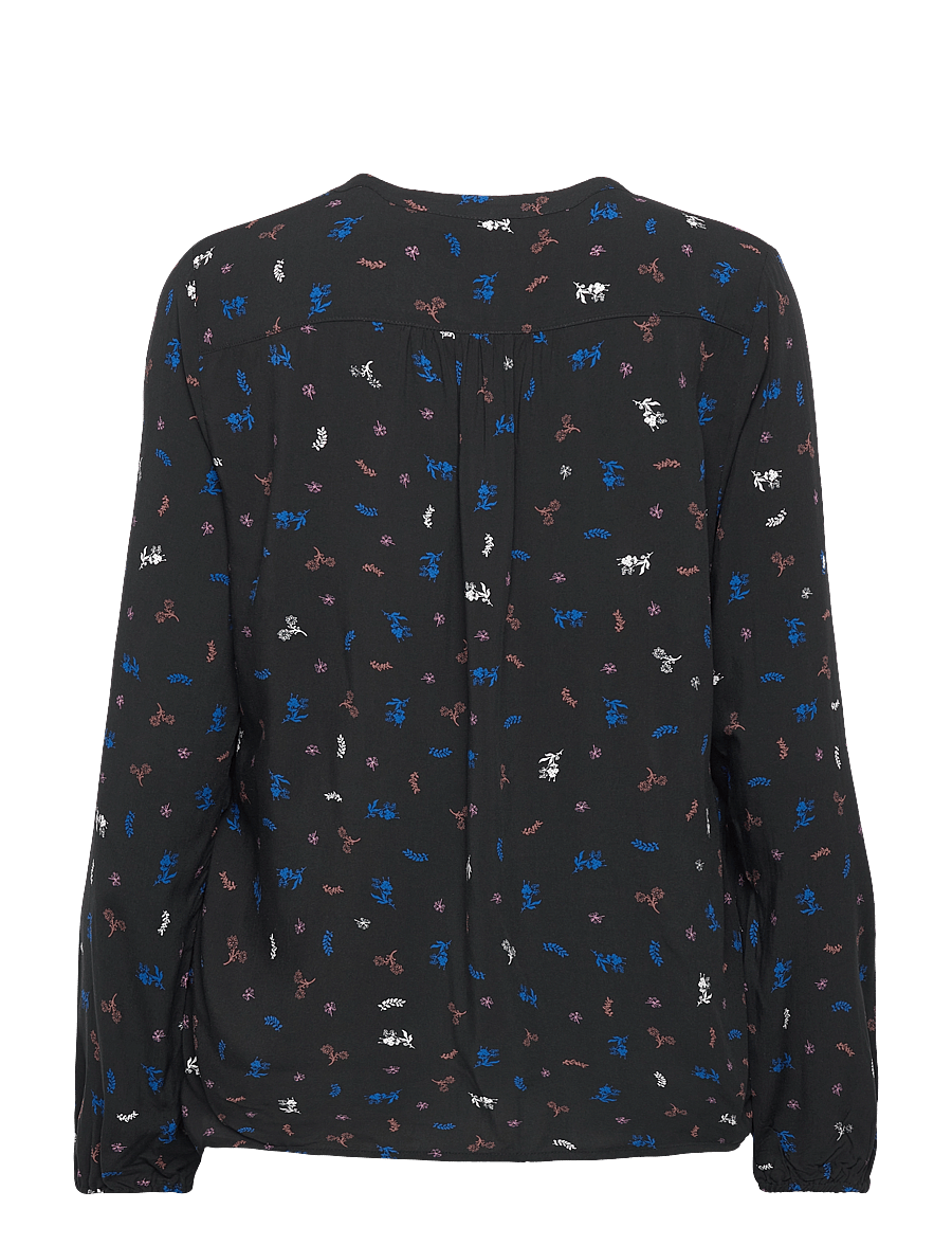 Saint Tropez - EdaSZ Shirt - langærmede bluser - black ditsy blooms - 2