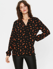 Saint Tropez - EdaSZ Shirt - long-sleeved blouses - black sun pop - 2