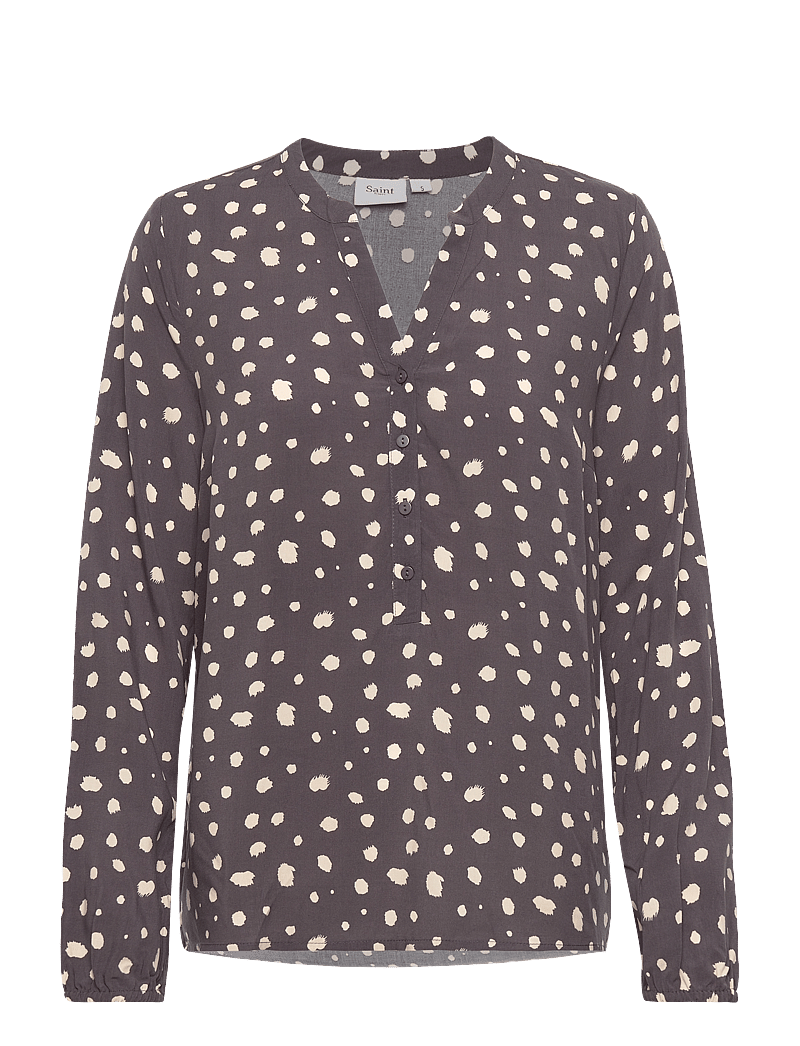 Saint Tropez - EdaSZ Shirt - langærmede bluser - nine iron dot - 1