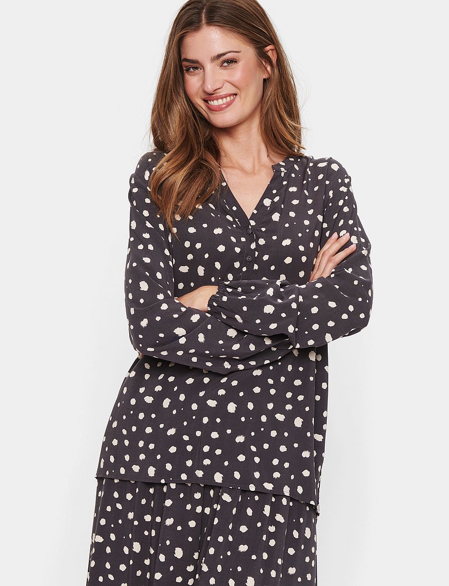 Saint Tropez - EdaSZ Shirt - pitkähihaiset puserot - nine iron dot - 0