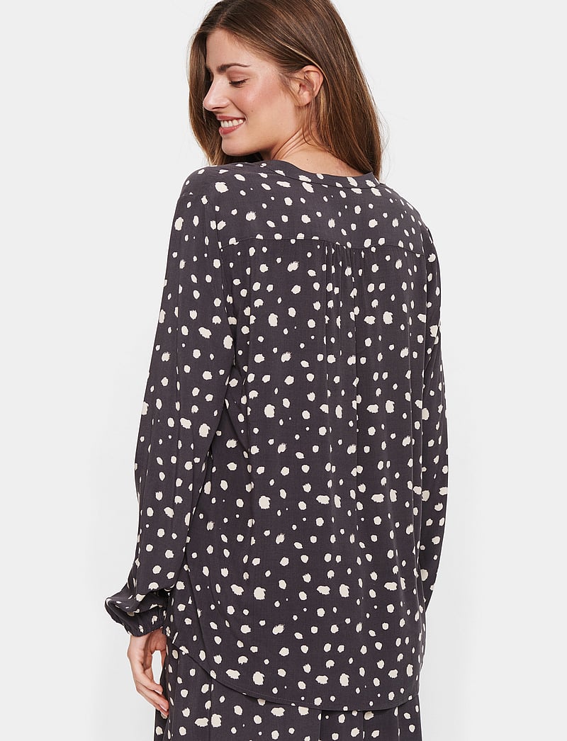 Saint Tropez - EdaSZ Shirt - langærmede bluser - nine iron dot - 4