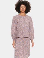 Saint Tropez - NolaSZ Blouse - long-sleeved blouses - light mahogany soft flowers - 2