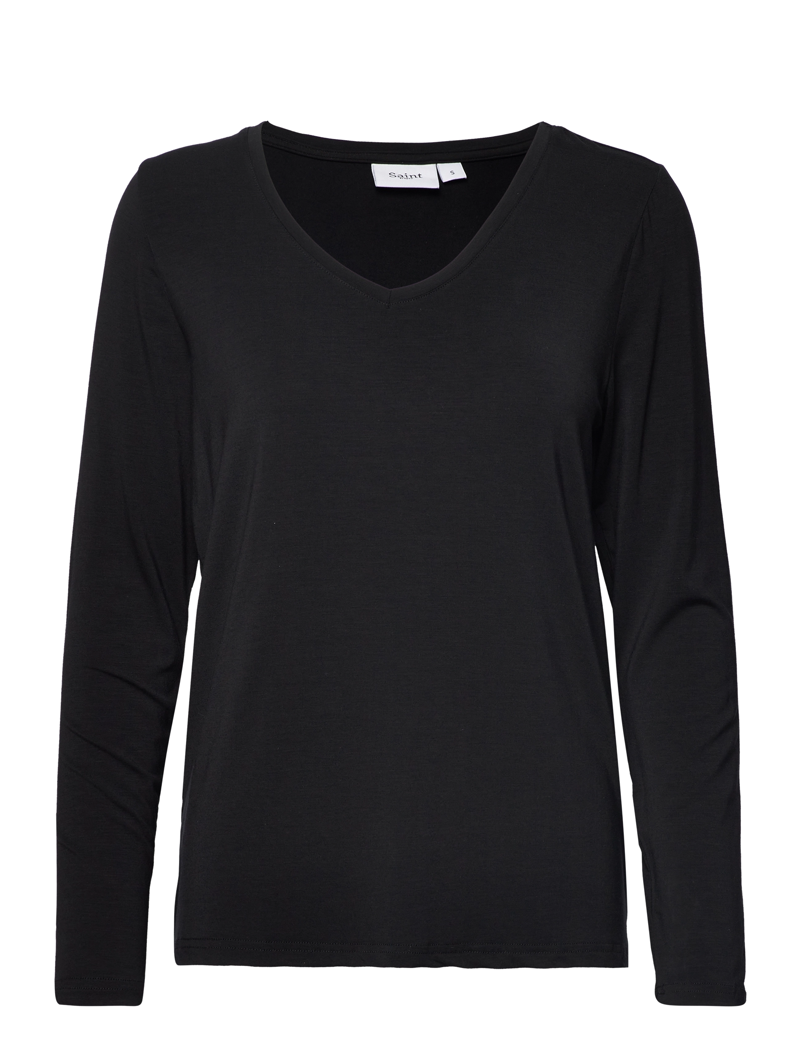 Saint Tropez - AdeliaSZ V-N LS Blouse - black - 1