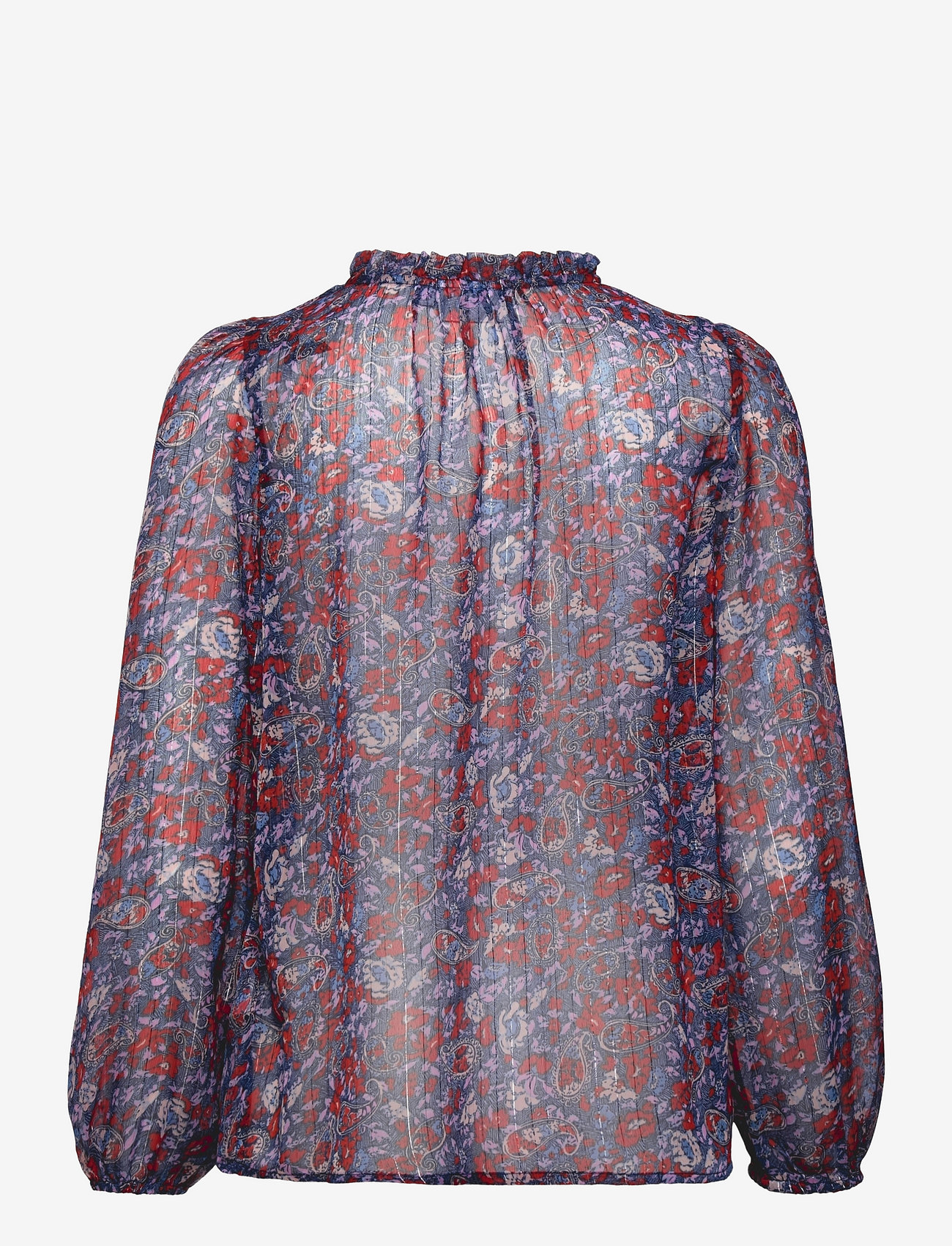Saint Tropez - JantiSZ Shirt - long-sleeved blouses - night sky paisley roses - 1