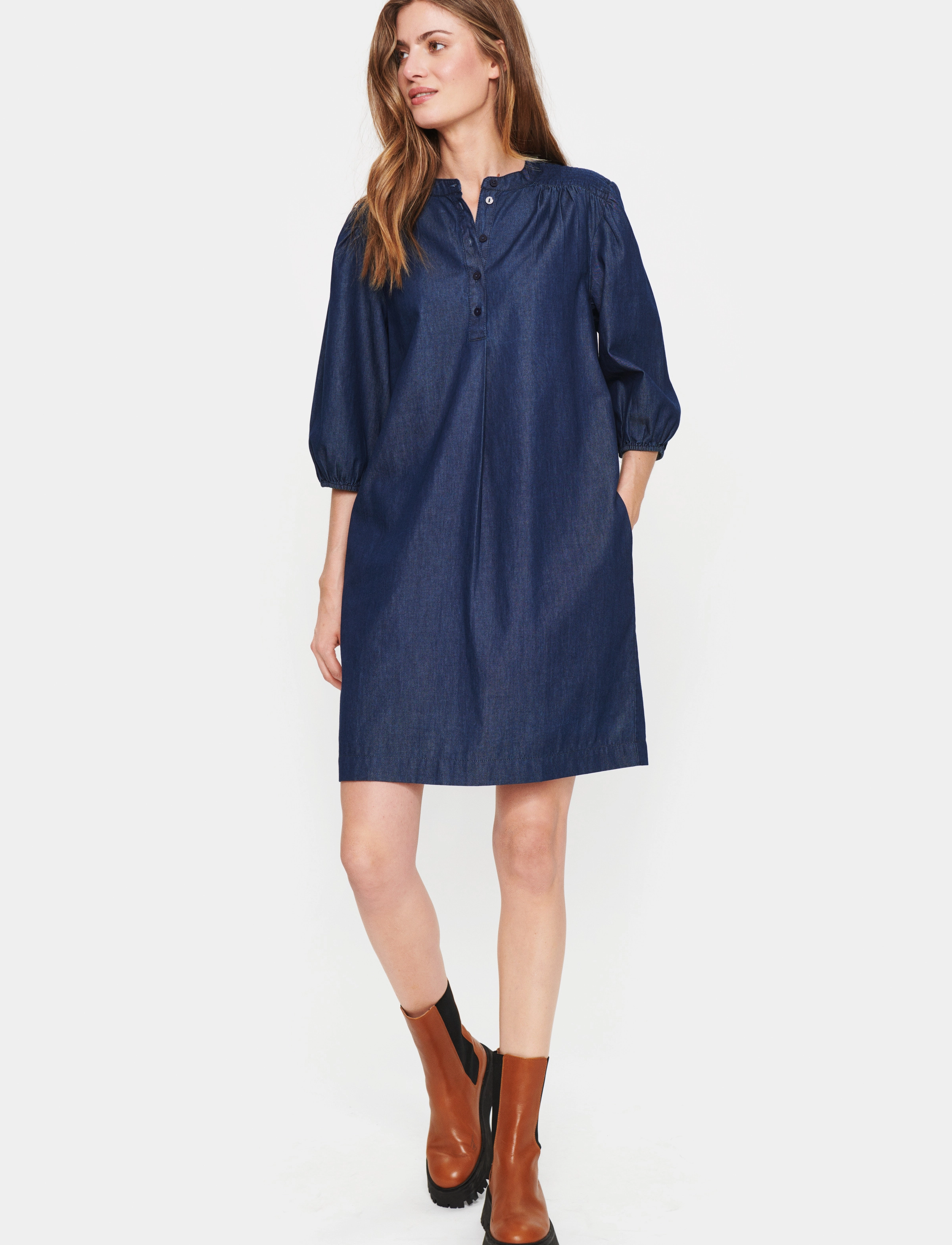 Saint Tropez - PaprikaSZ Dress - dark blue denim - 3