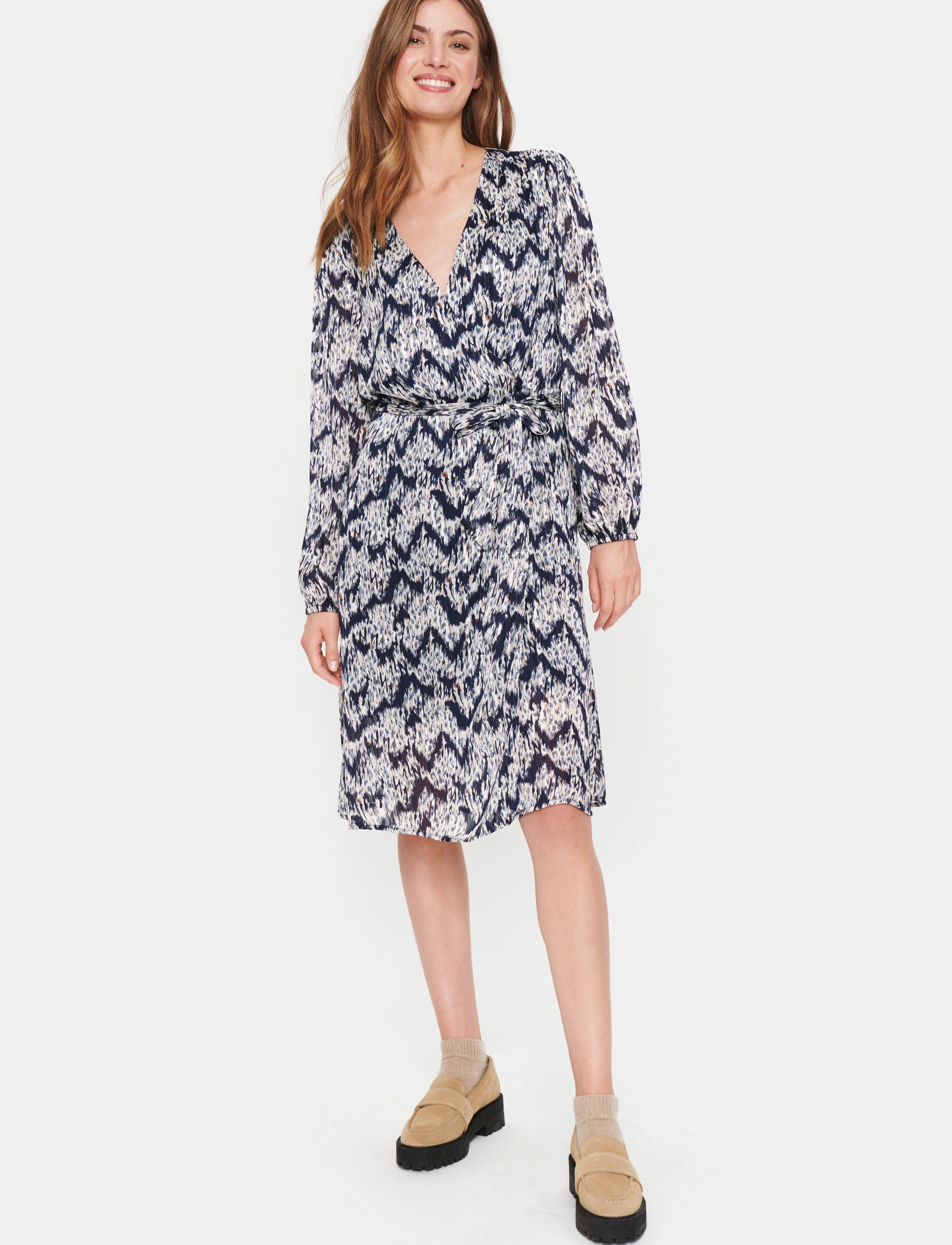 Saint Tropez - PearlSZ Dress - slå-om-kjoler - night s. geometric - 3