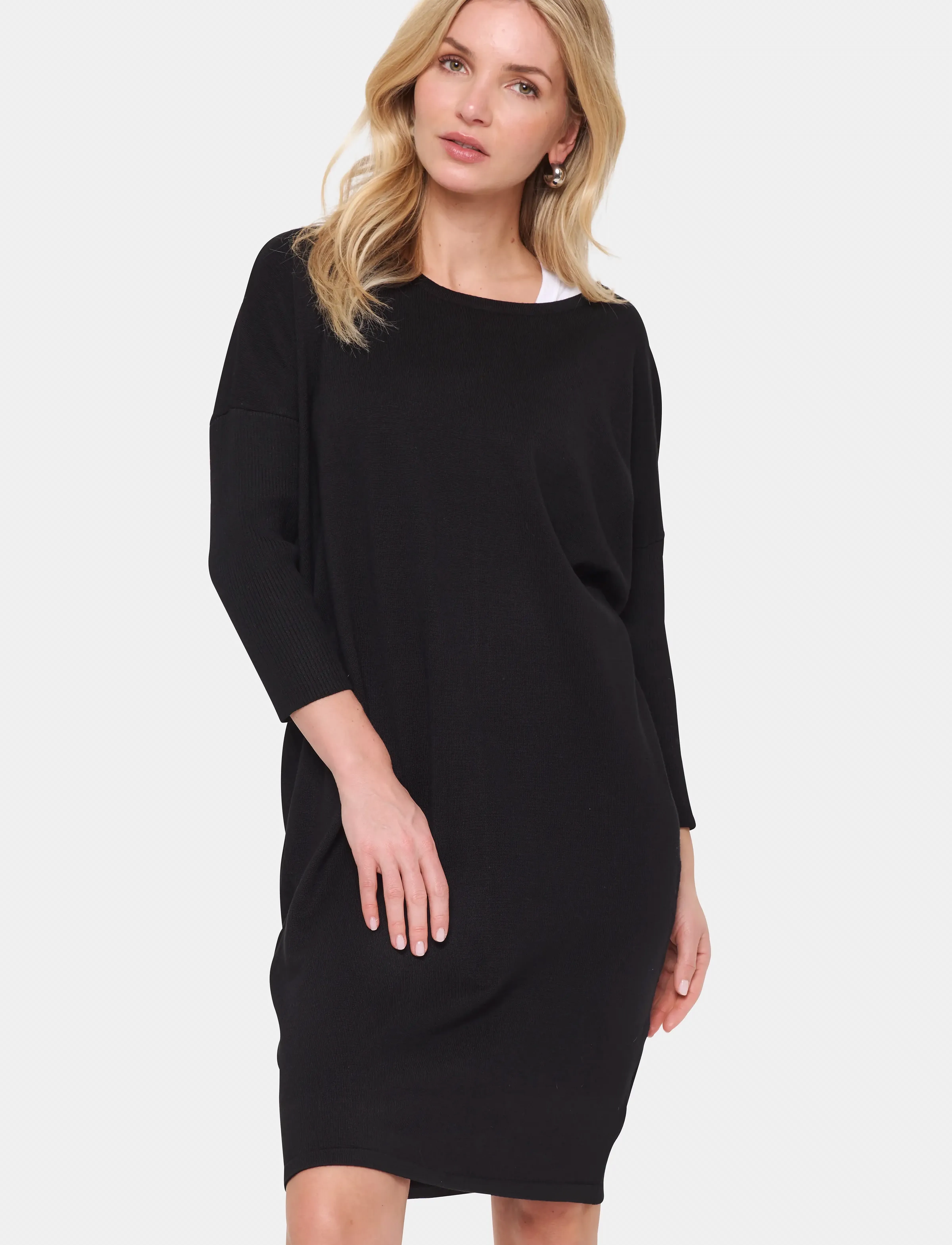 Saint Tropez MilaSZ R-N Dress - Strikkjoler - BLACK / black
