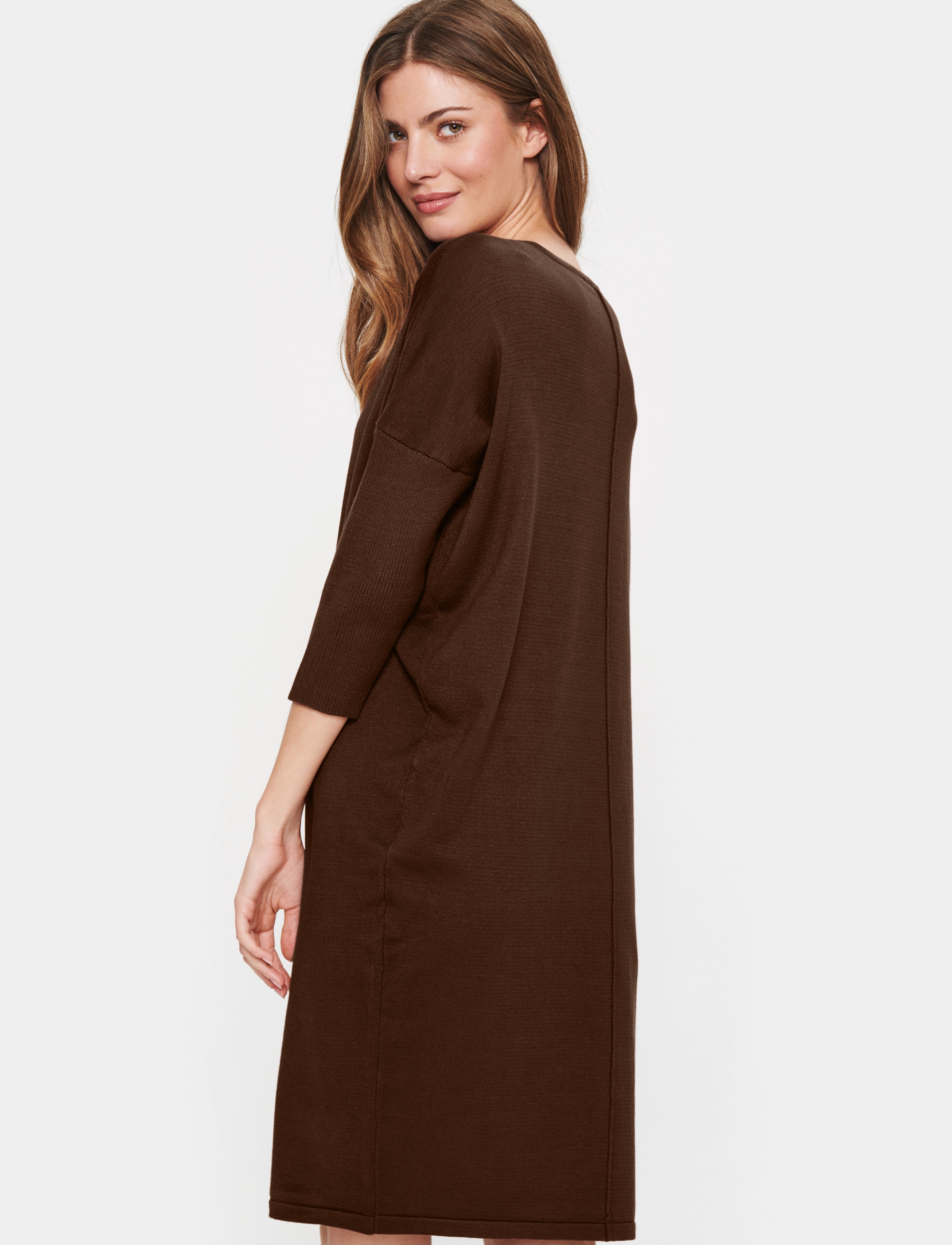 Saint Tropez - MilaSZ R-N Dress - stickade klänningar - mink melange - 4