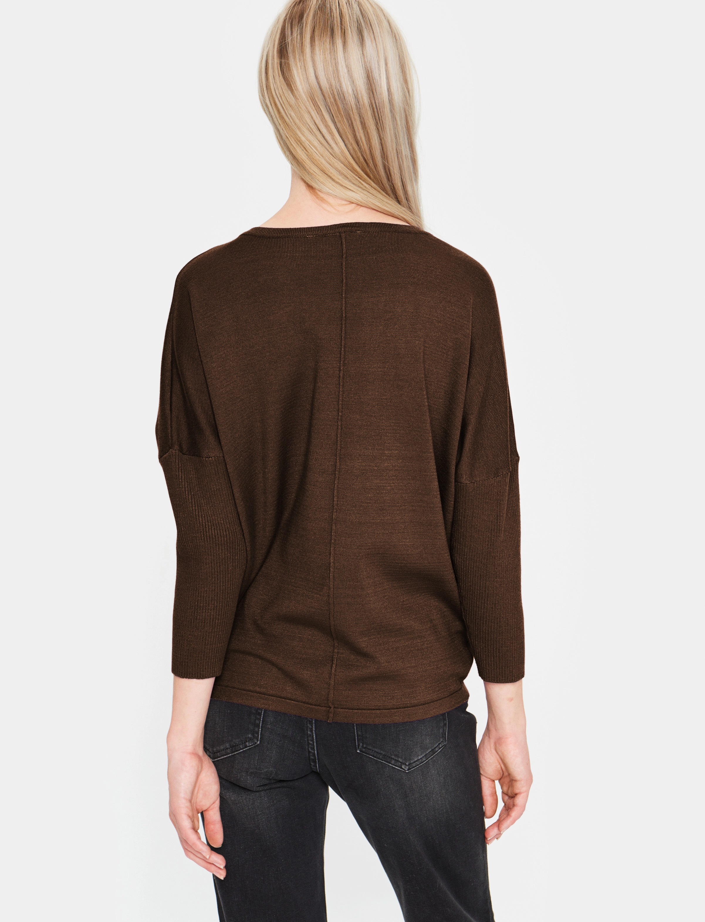 Saint Tropez - MilaSZ V-N Pullover - mink melange - 4