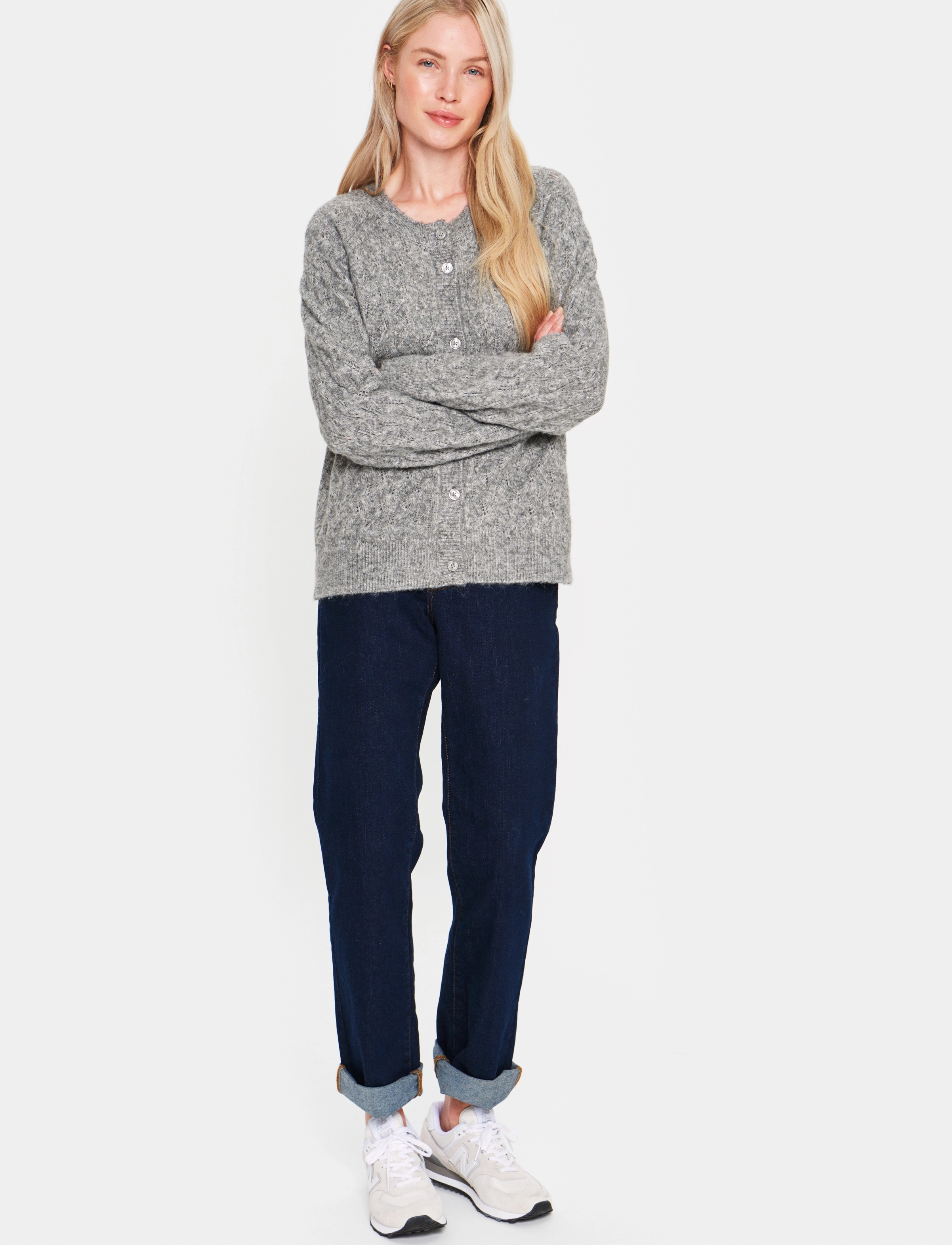Saint Tropez - PellaSZ Cardigan - mist grey melange - 3