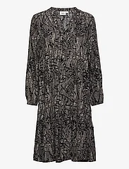 Saint Tropez - LyngSZ Dress - festtøj til outletpriser - black floral stripes - 0