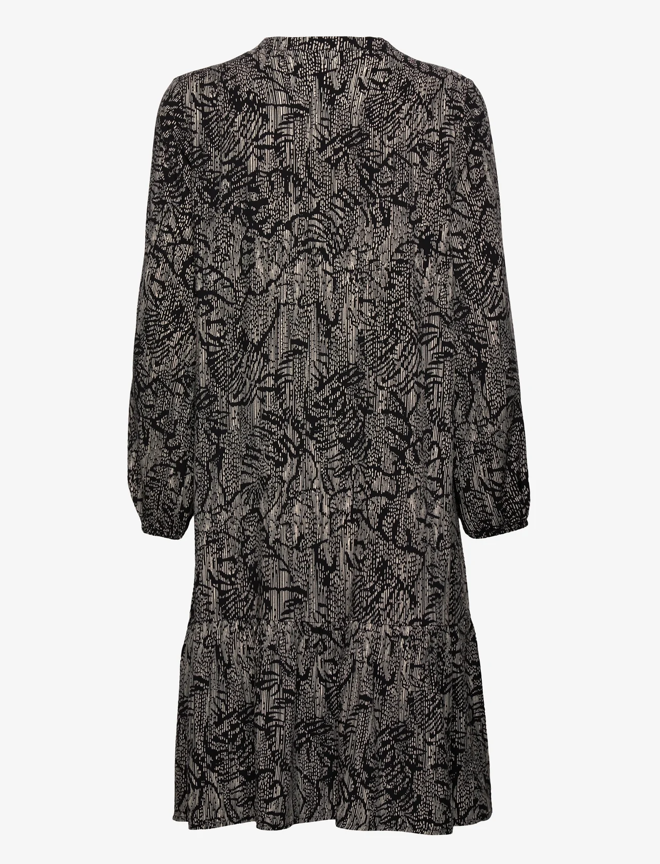 Saint Tropez - LyngSZ Dress - festtøj til outletpriser - black floral stripes - 1