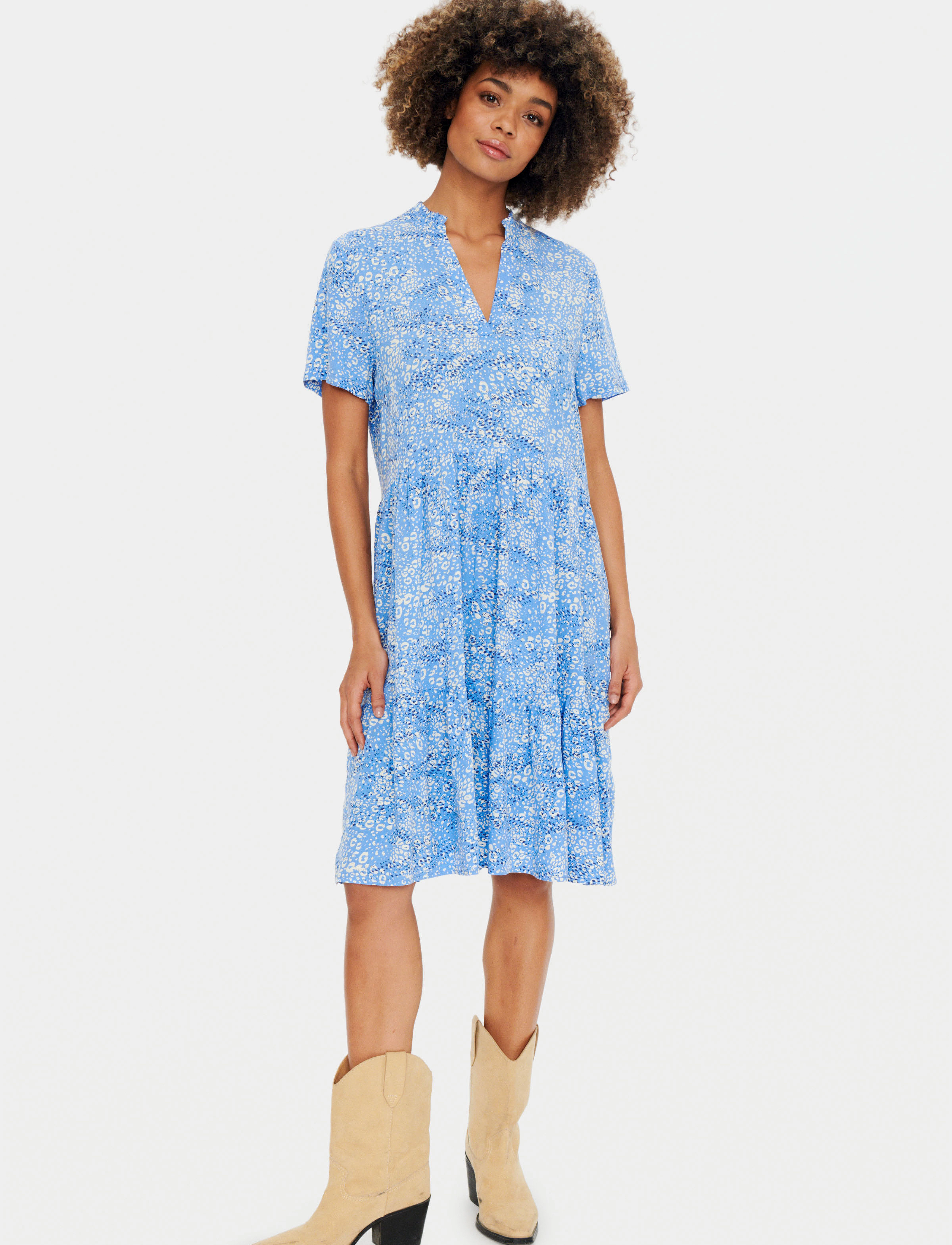 Saint Tropez - EdaSZ SS Dress - ultramarine leo - 3