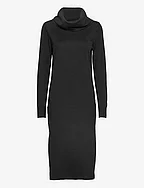 MilaSZ Cowl Neck Long Dress - BLACK