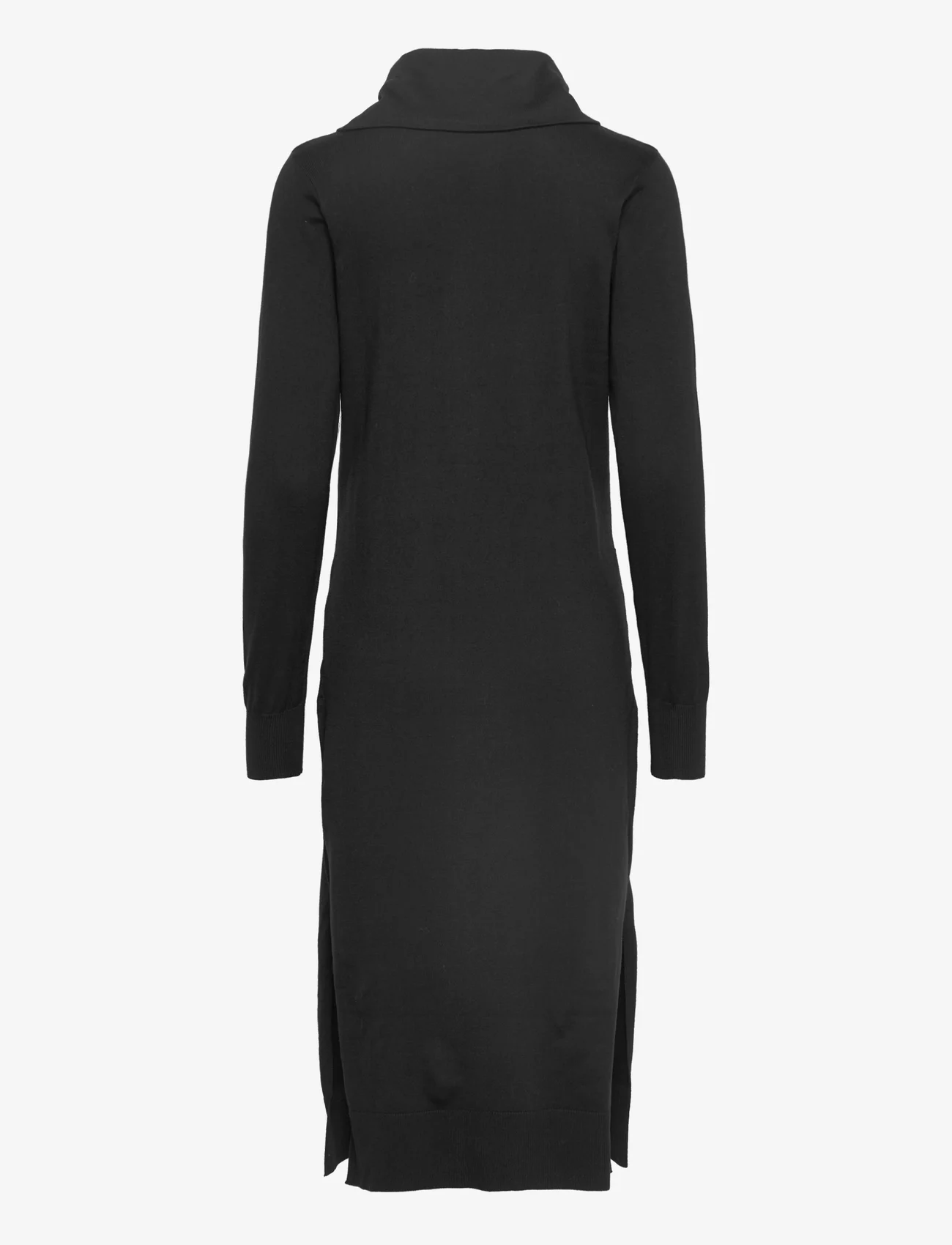 Saint Tropez - MilaSZ Cowl Neck Long Dress - knitted dresses - black - 1