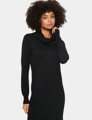 Saint Tropez - MilaSZ Cowl Neck Long Dress - knitted dresses - black - 2