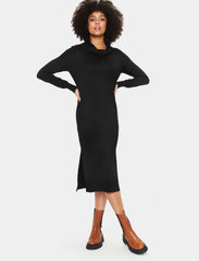 Saint Tropez - MilaSZ Cowl Neck Long Dress - stickade klänningar - black - 3