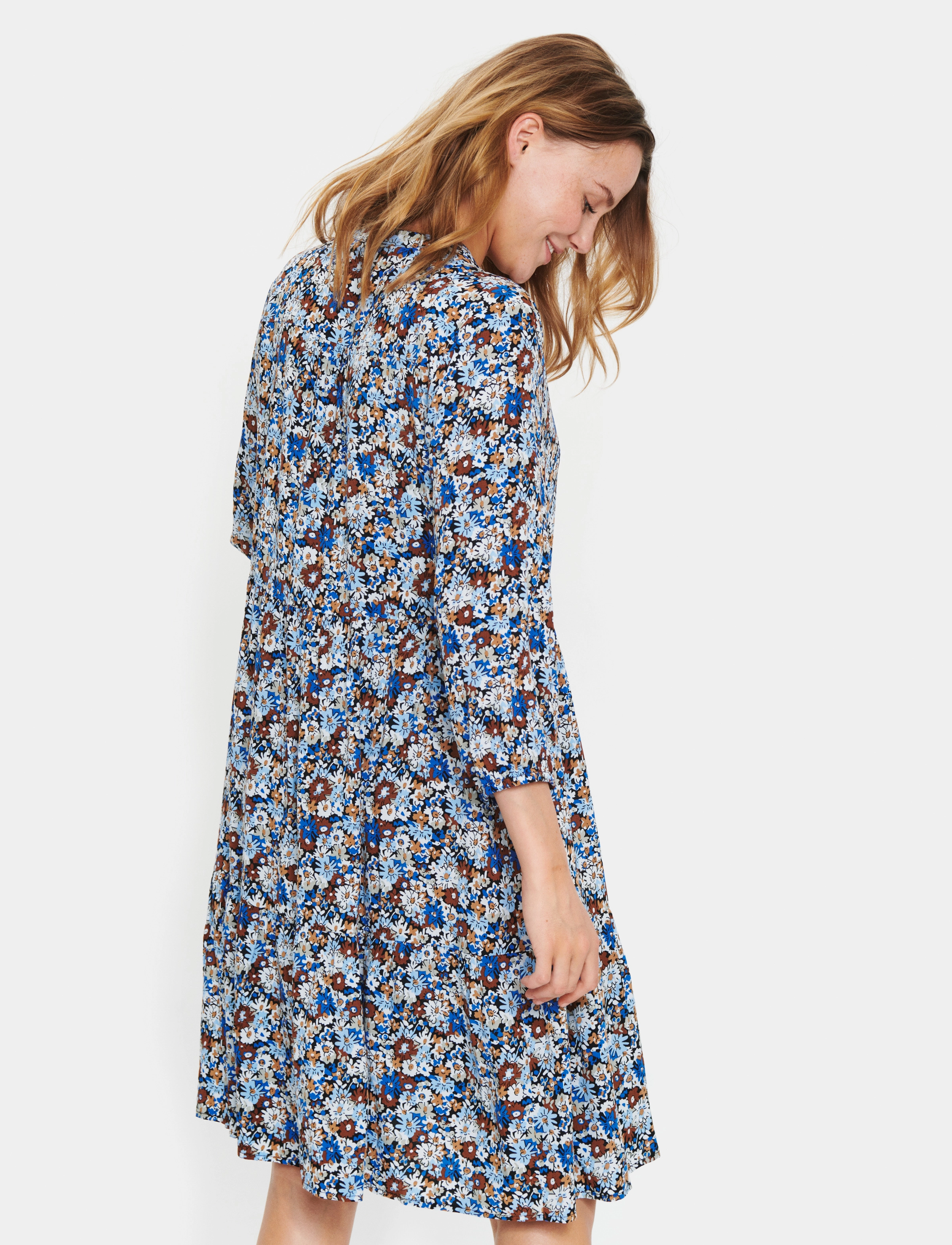 Saint Tropez - MaciSZ Dress - strong blue florals - 4