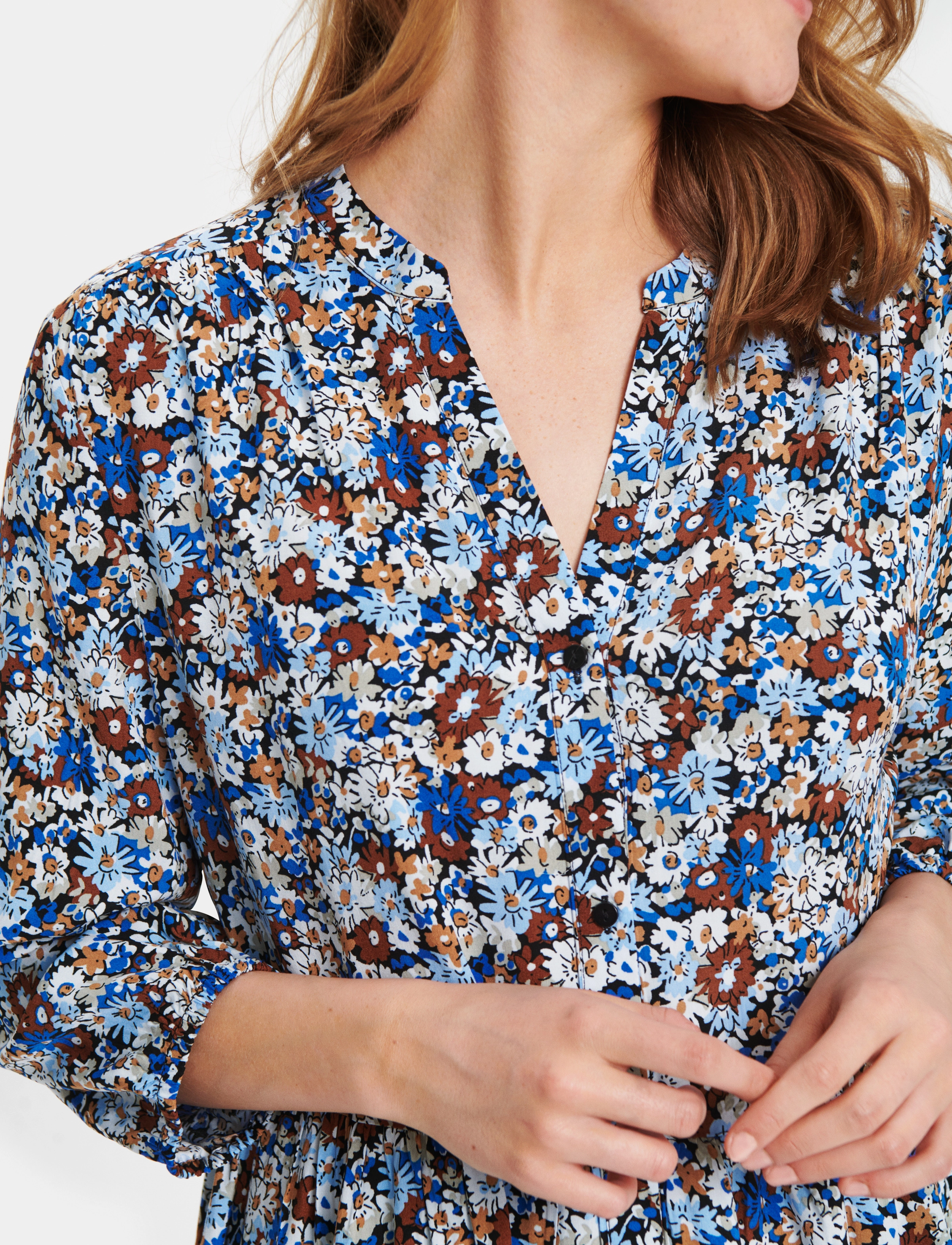Saint Tropez - MaciSZ Dress - strong blue florals - 5