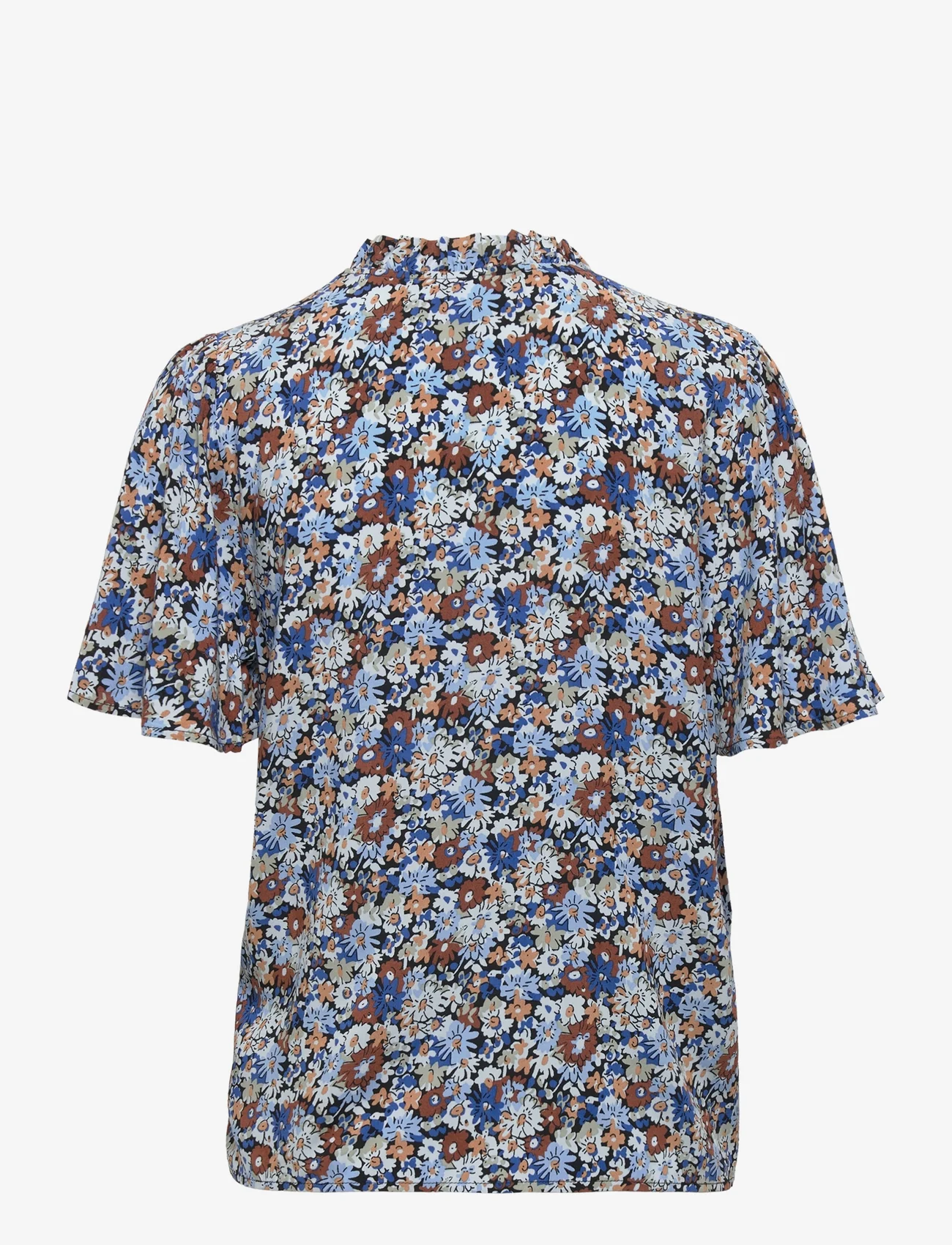Saint Tropez - MaciSZ Blouse - short-sleeved blouses - strong blue florals - 1