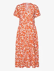 Saint Tropez - EdaSZ SS Maxi Dress - skjortklänningar - tigerlily porcelain blooms - 0