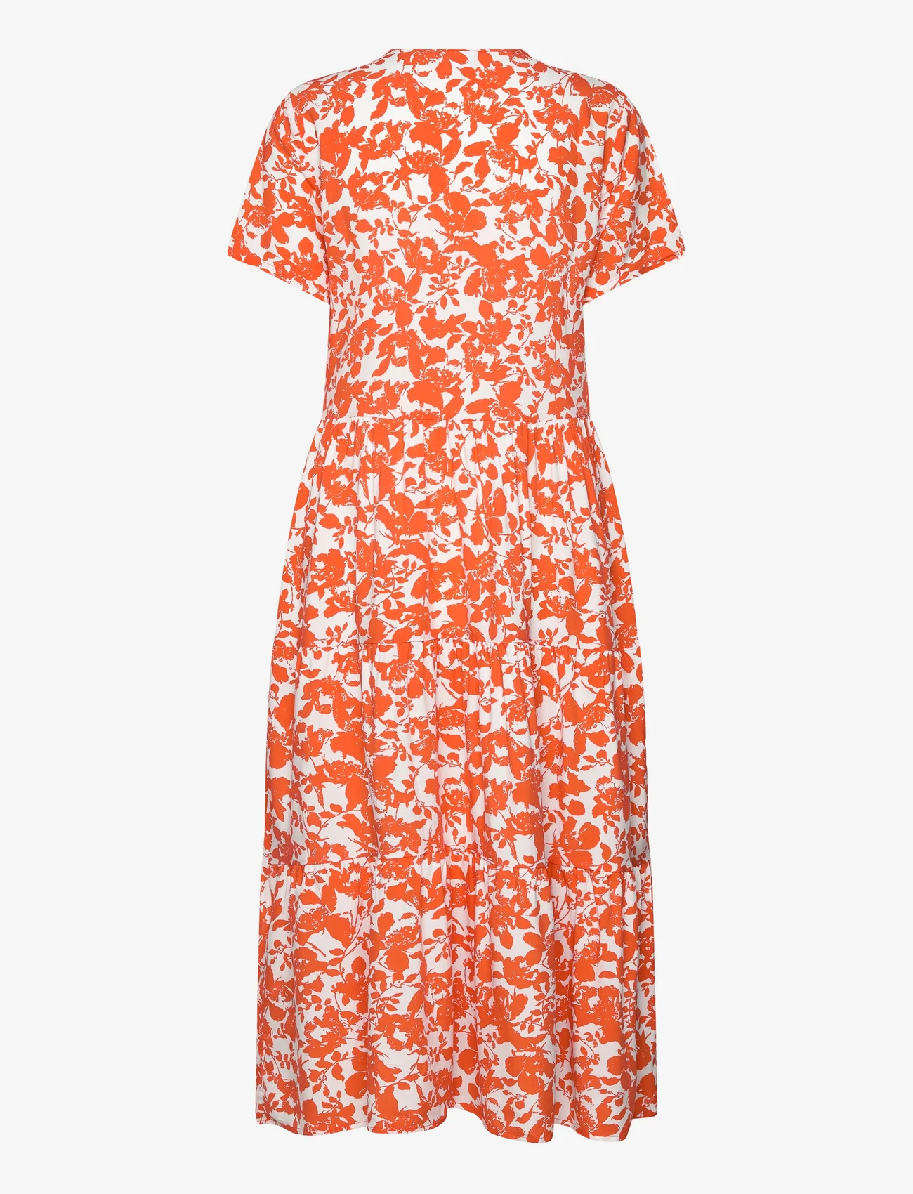 Saint Tropez - EdaSZ SS Maxi Dress - marškinių tipo suknelės - tigerlily porcelain blooms - 1