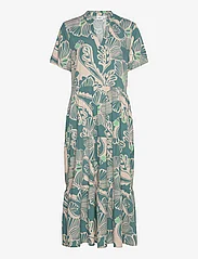 Saint Tropez - EdaSZ SS Maxi Dress - skjortklänningar - sagebrush g. big soft flower - 0